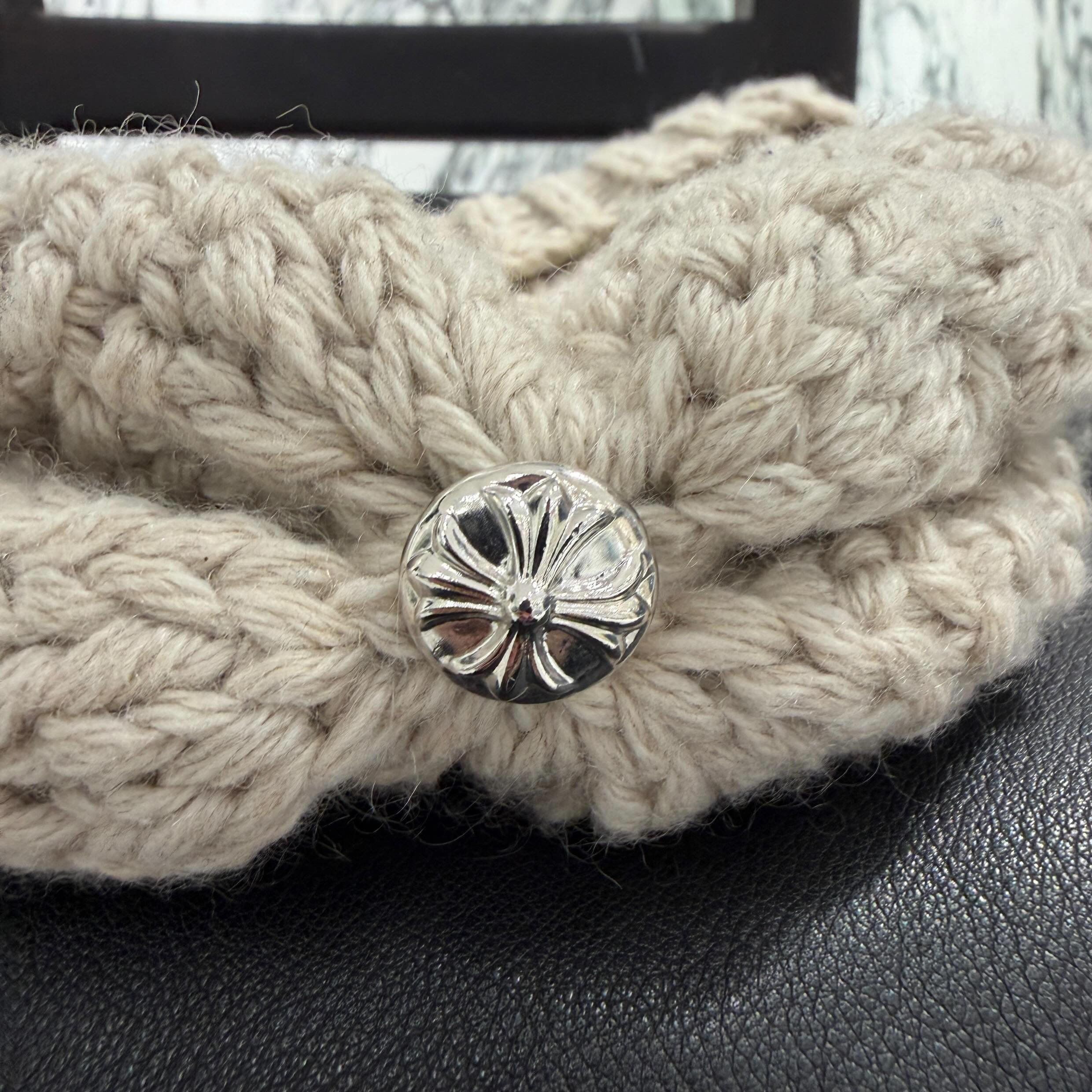 CHROME HEARTS Cross Leather Patch Cashmere Beanie Size ONE SIZE（22cm）クロムハーツ クロスレザーパッチ カシミヤ ビーニー サイズONE SIZE（22cm)