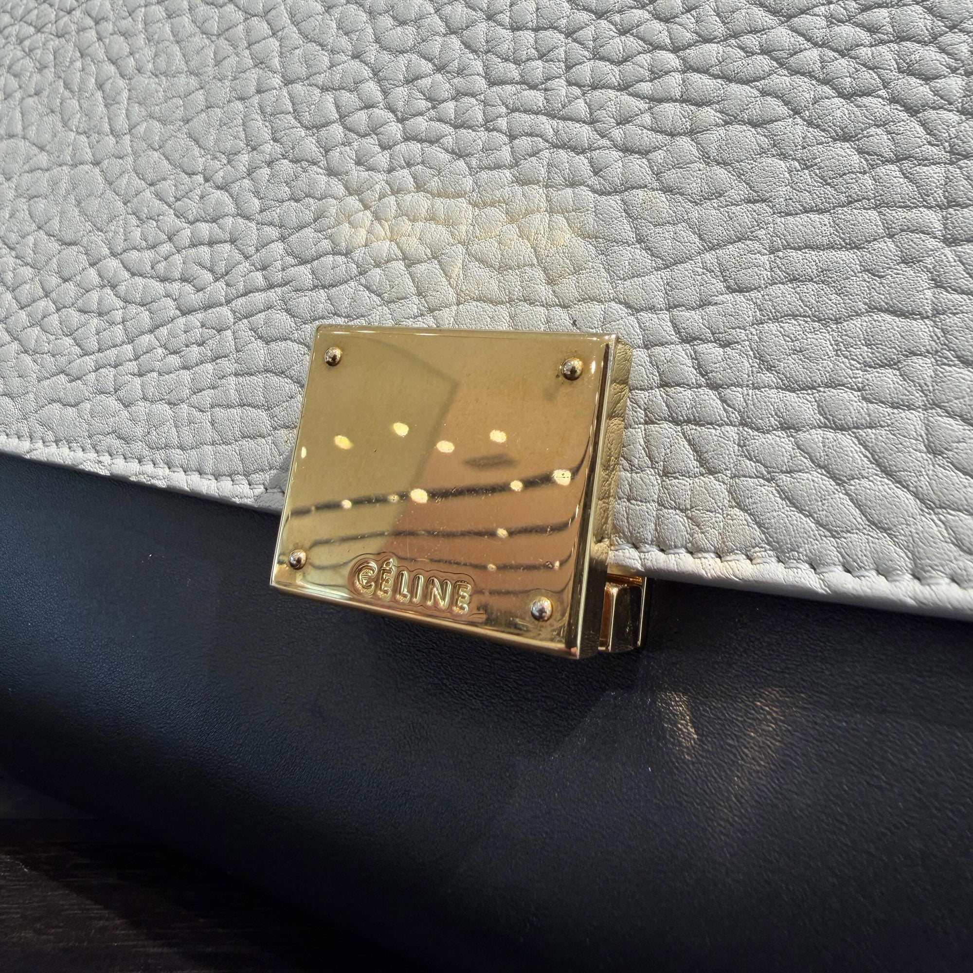 CELINE Trapeze Small Leather Hand Bag セリーヌ トラぺーズ スモール レザー ハンドバッグ
