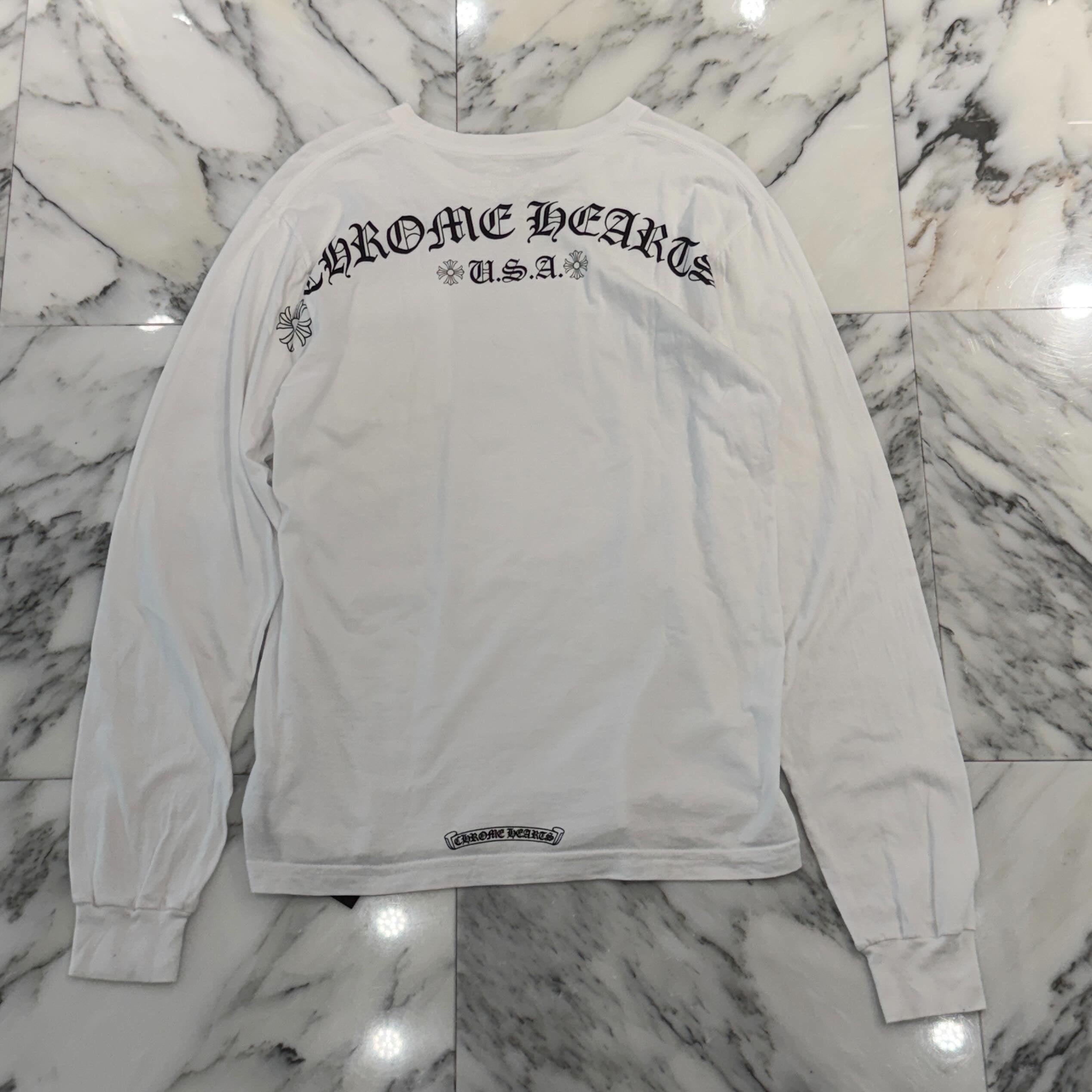 CHROME HEARTS Back Arch Logo USA Long Sleeve Tee Size M クロムハーツ バックアーチロゴ USA ロングスリーブTシャツ サイズM