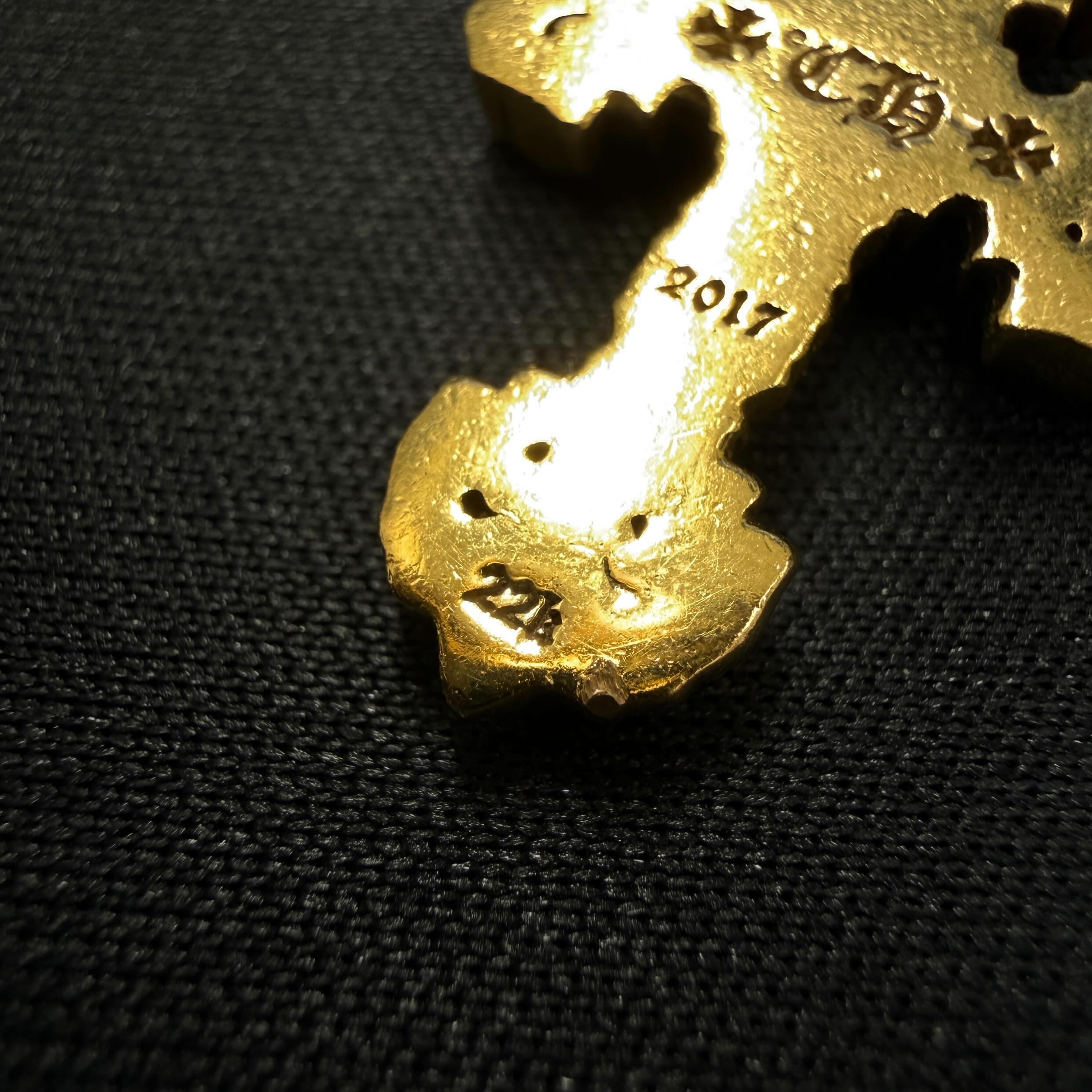 CHROME HEARTS 22K Tiny Filigree Cross Pave Diamond Pendant Top クロムハーツ 22K タイニー フィリグリークロス パヴェダイヤモンド ペンダント トップ