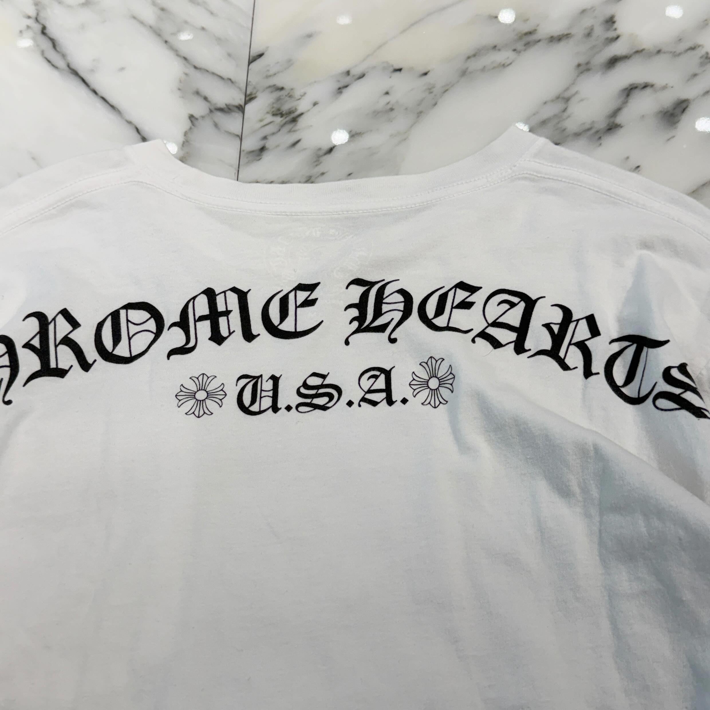 CHROME HEARTS Back Arch Logo USA Long Sleeve Tee Size M クロムハーツ バックアーチロゴ USA ロングスリーブTシャツ サイズM