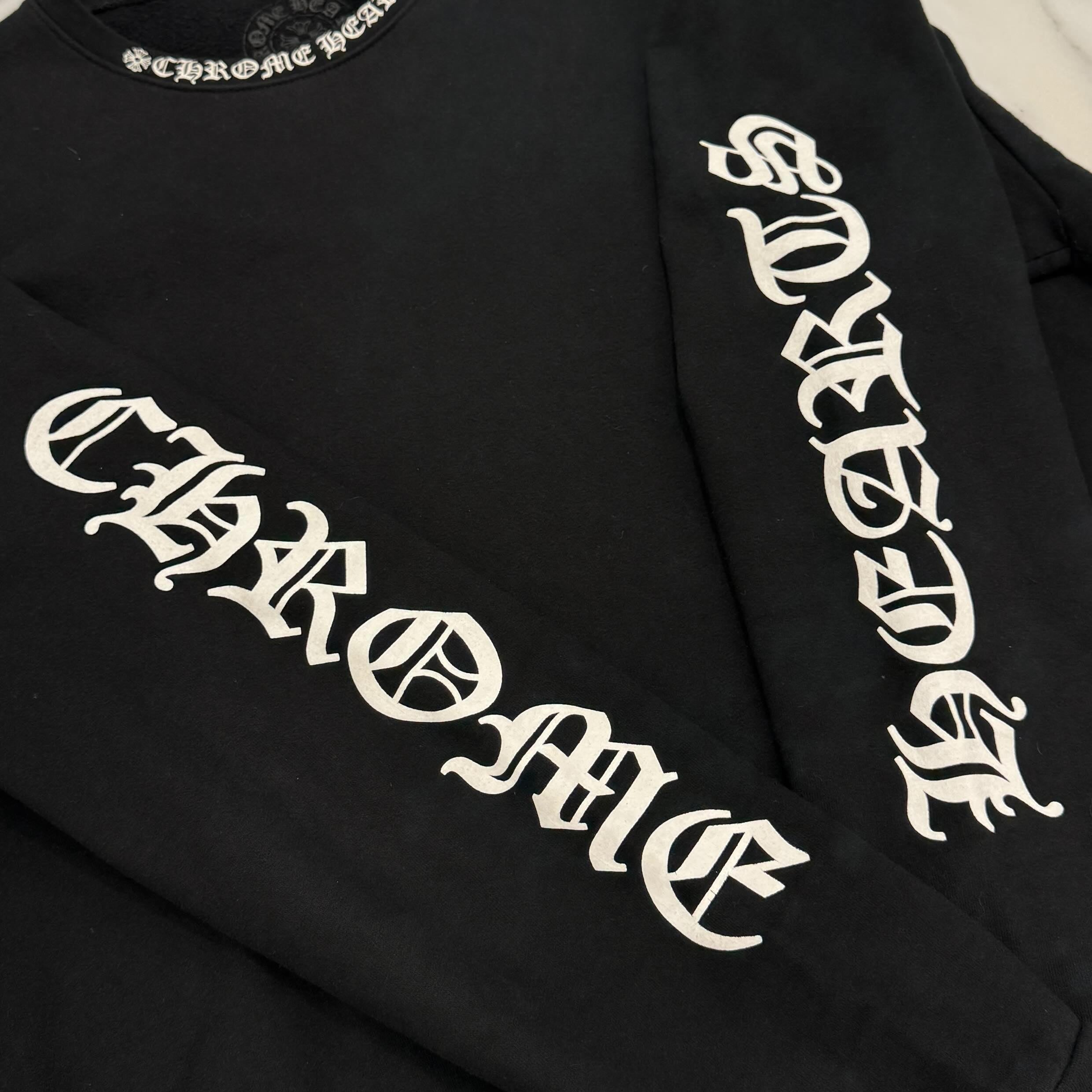 CHROME HEARTS Neck Logo Crewneck Sweatshirt Size M クロムハーツ ネックロゴクルーネックスウェットシャツ サイズM