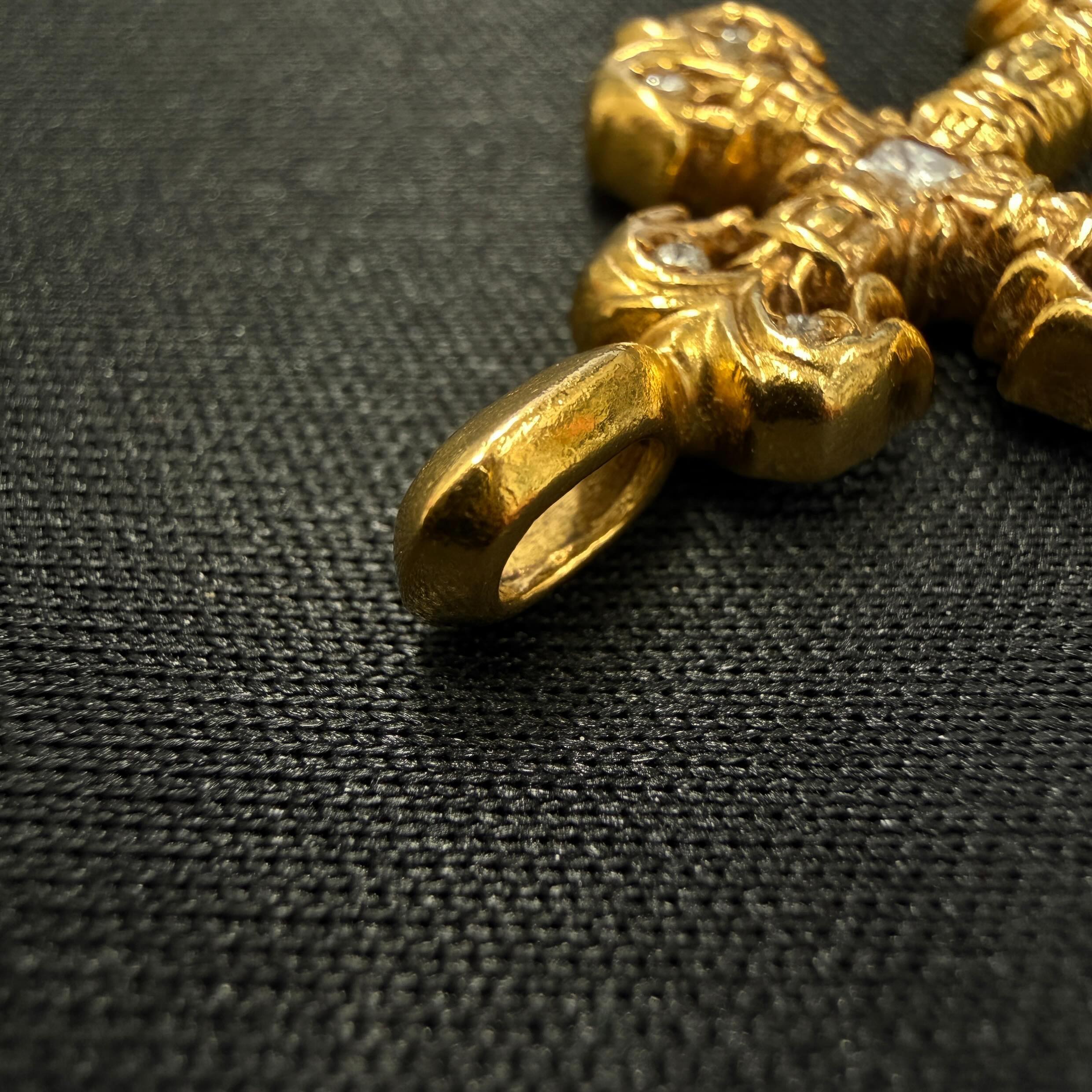 CHROME HEARTS 22K Tiny Filigree Cross Pave Diamond Pendant Top クロムハーツ 22K タイニー フィリグリークロス パヴェダイヤモンド ペンダント トップ