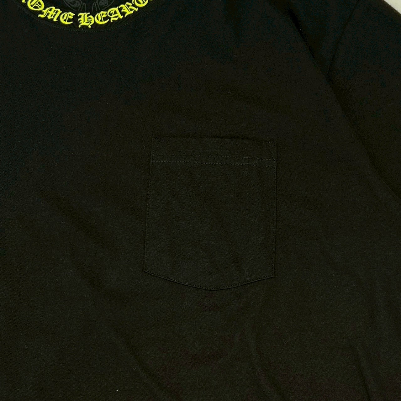CHROME HEARTS Old English Neck Logo Neon Yellow Tee Size XXL クロムハーツ オールドイングリッシュ ネックロゴ ネオンイエロー Tシャツ サイズXXL