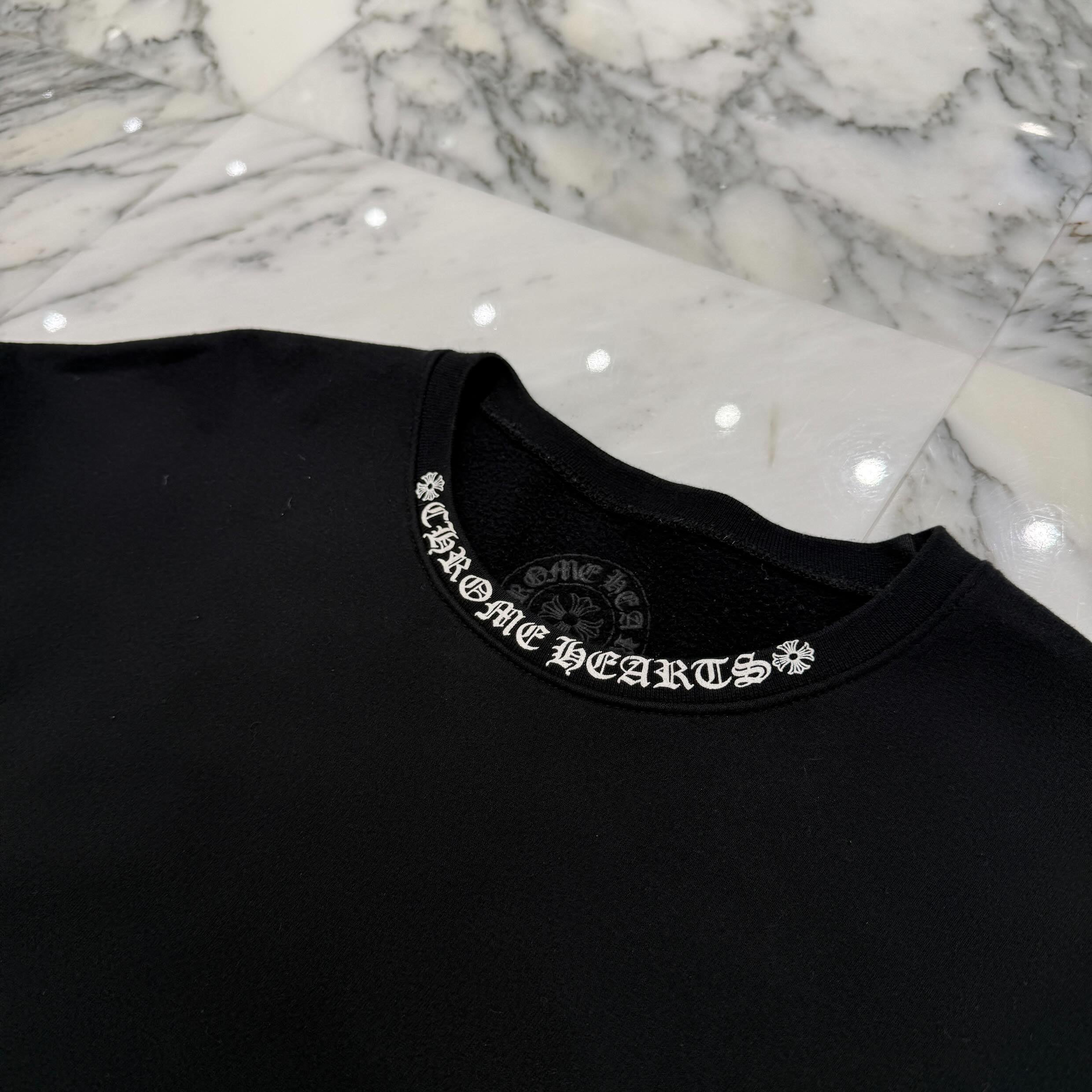 CHROME HEARTS Neck Logo Crewneck Sweatshirt Size M クロムハーツ ネックロゴクルーネックスウェットシャツ サイズM