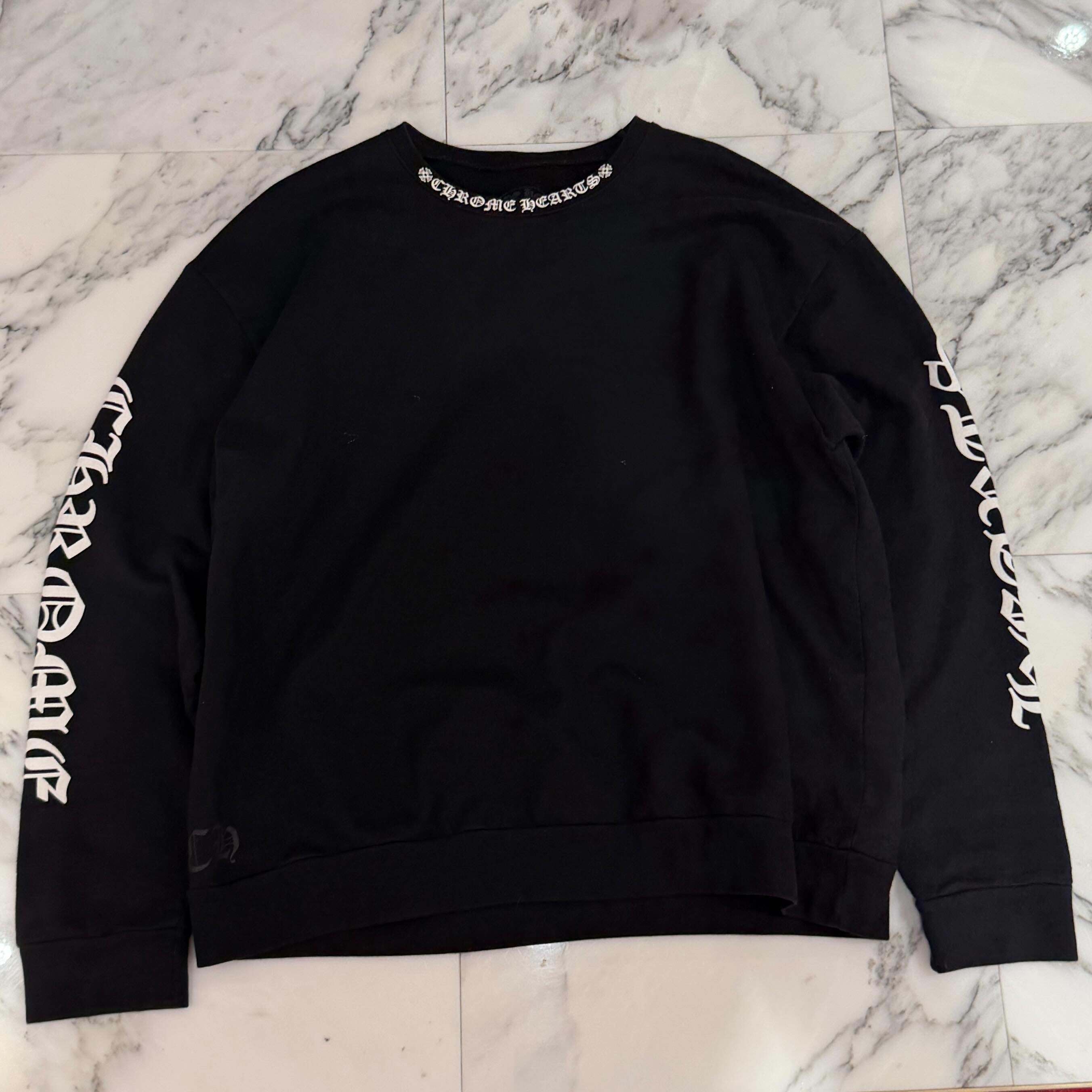 CHROME HEARTS Neck Logo Crewneck Sweatshirt Size M クロムハーツ ネックロゴクルーネックスウェットシャツ サイズM