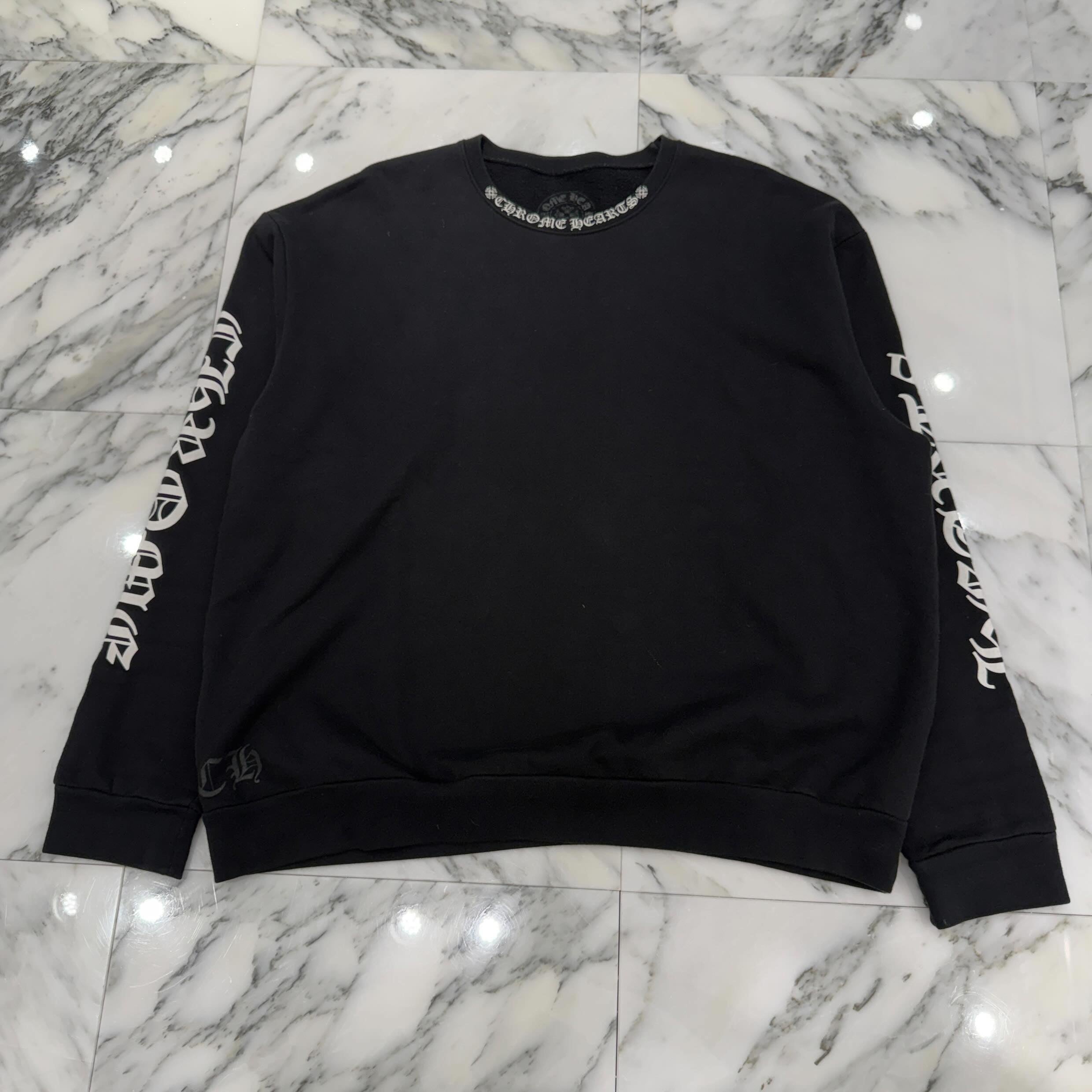 CHROME HEARTS Neck Logo Crewneck Sweatshirt Size M クロムハーツ ネックロゴクルーネックスウェットシャツ サイズM