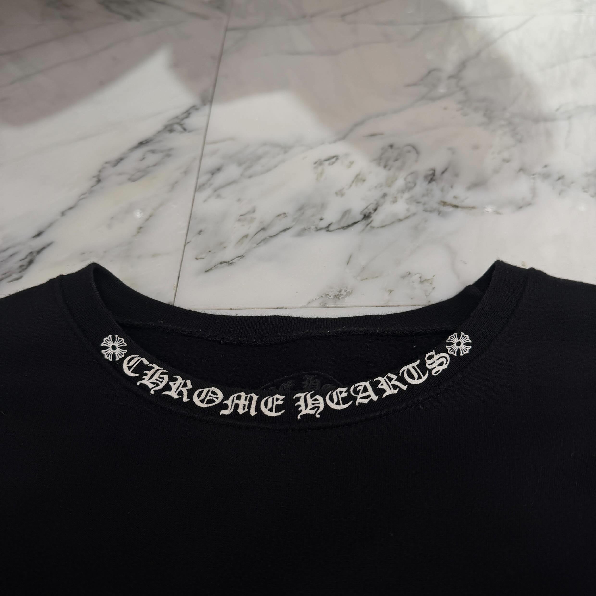CHROME HEARTS Neck Logo Crewneck Sweatshirt Size M クロムハーツ ネックロゴクルーネックスウェットシャツ サイズM