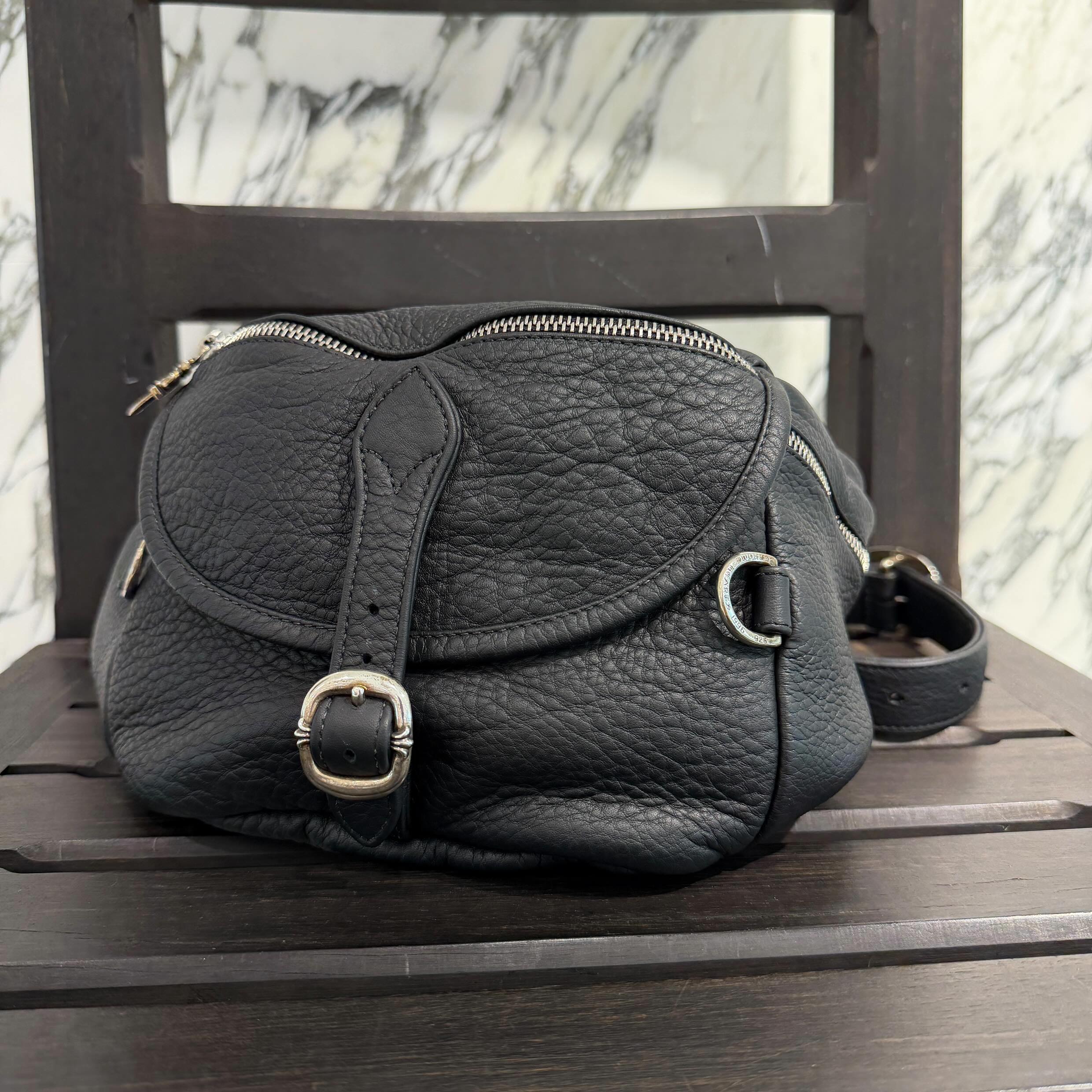 CHROME HEARTS SNAT PACK Leather Shoulder Bag クロムハーツ スナットパック レザー ショルダーバッグ
