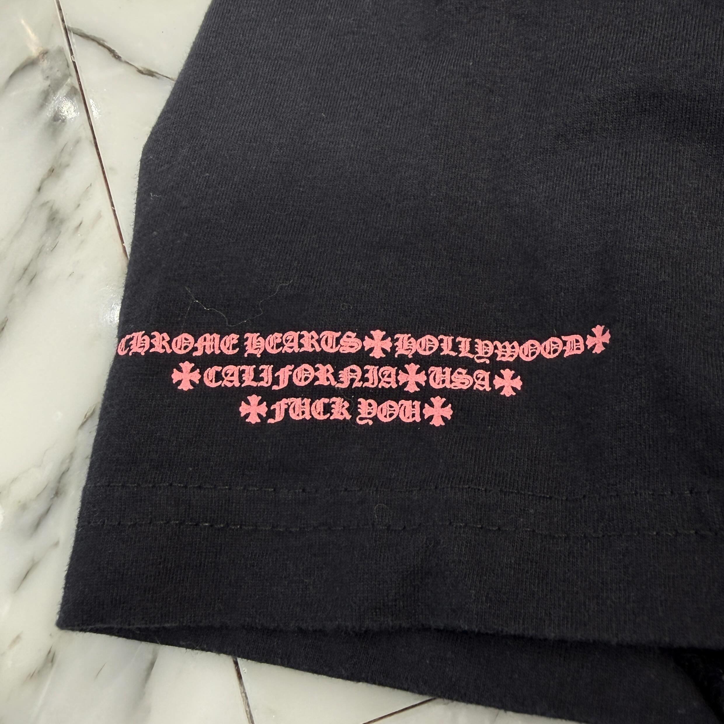 CHROME HEARTS Fuck You Vertical Logo Print Tee Size S クロムハーツ ファックユー ヴァーティカルロゴ プリント Tシャツ サイズS