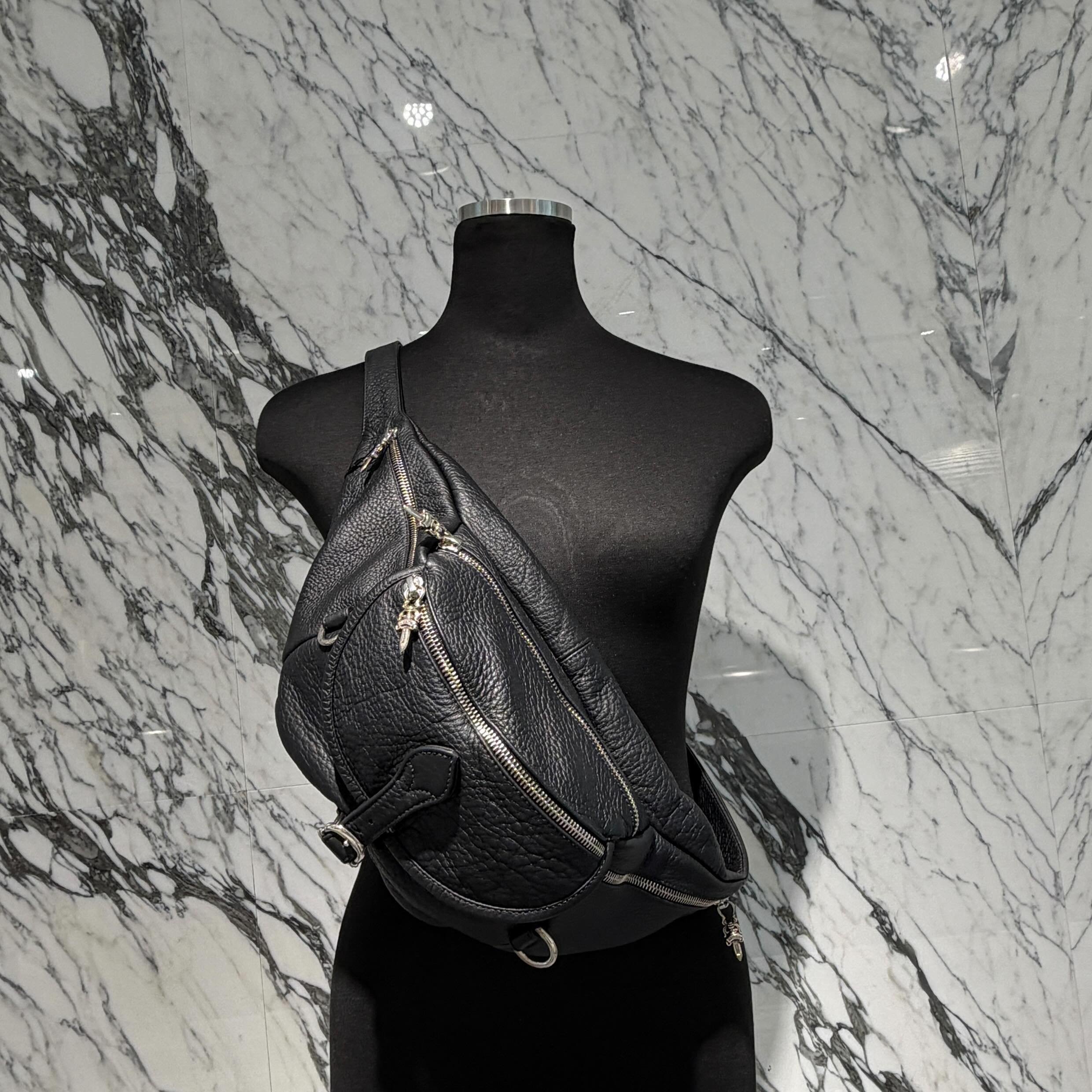 CHROME HEARTS SNAT PACK Leather Shoulder Bag クロムハーツ スナットパック レザー ショルダーバッグ