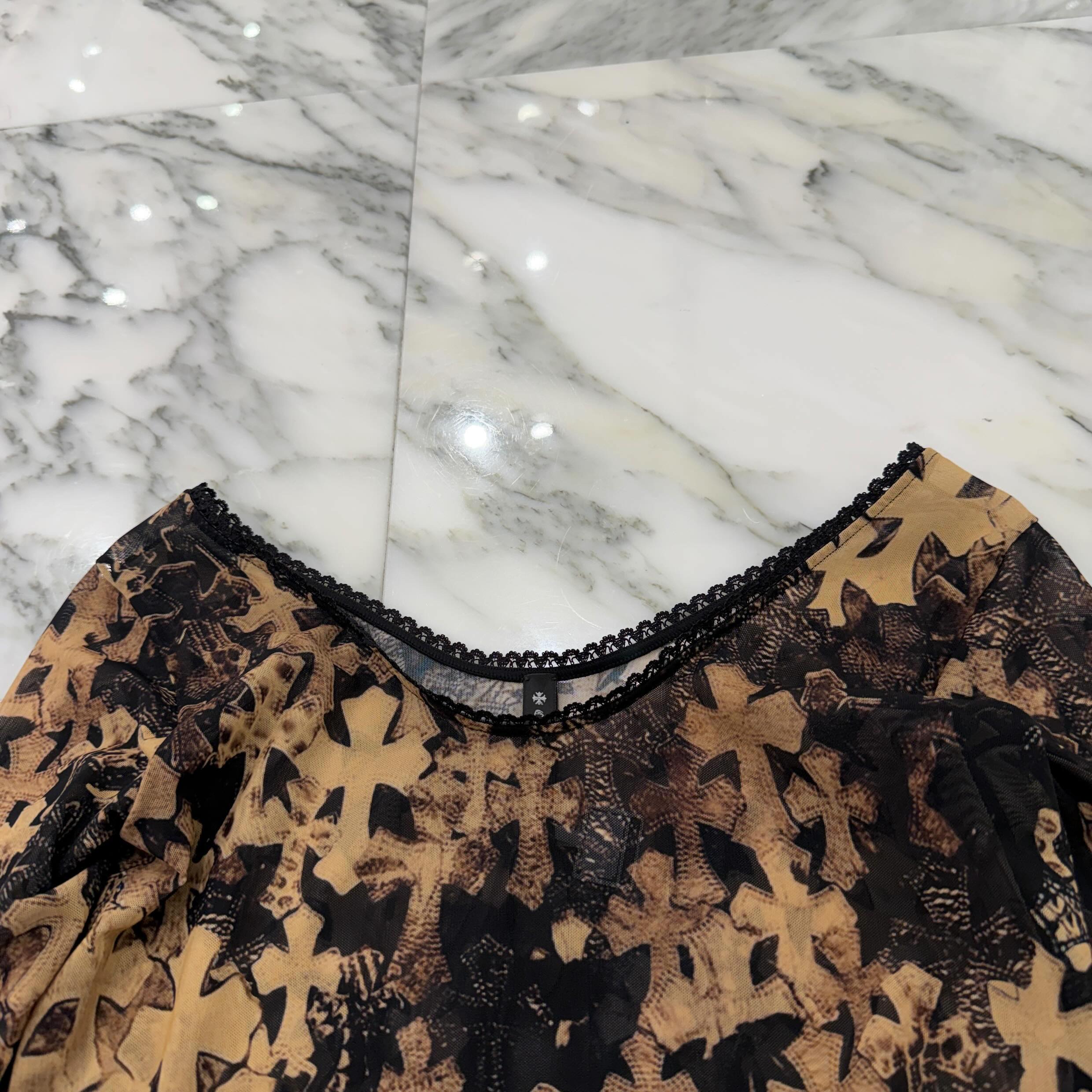 CHROME HEARTS Cemetery Cross Mesh Lace Swim Wear Size S クロムハーツ セメタリークロス メッシュ レース スイムウェア サイズS