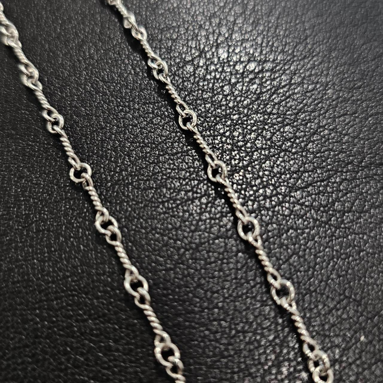 CHROME HEARTS 18KWG Twist Chain Necklace Size 18 Inch クロムハーツ 18KWG ツイストチェーン ネックレス サイズ18インチ