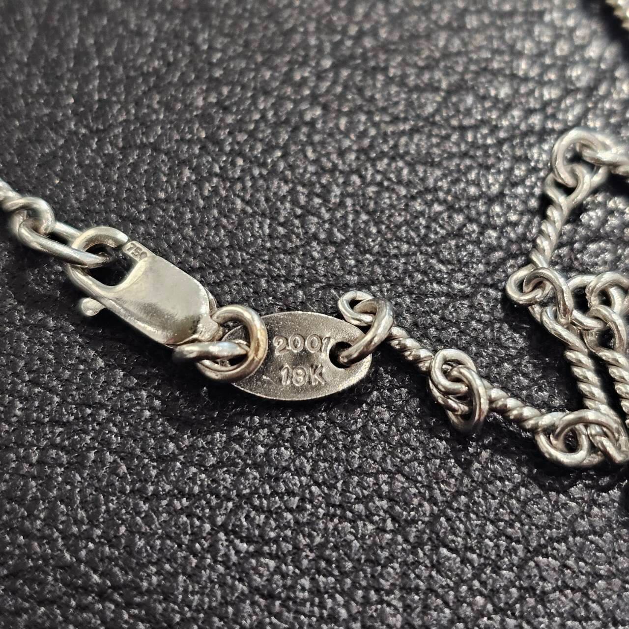 CHROME HEARTS 18KWG Twist Chain Necklace Size 18 Inch クロムハーツ 18KWG ツイストチェーン ネックレス サイズ18インチ