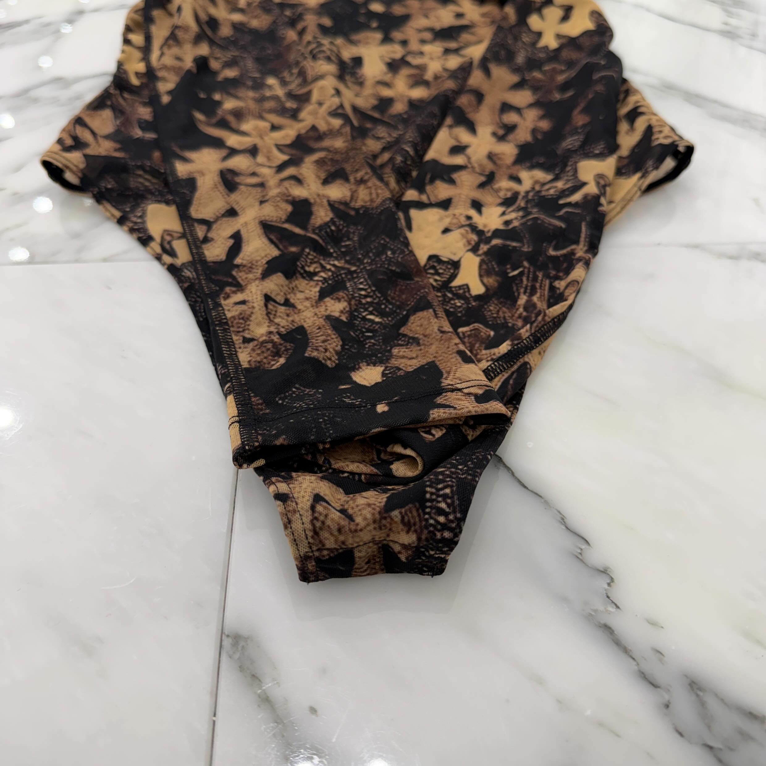 CHROME HEARTS Cemetery Cross Mesh Lace Swim Wear Size S クロムハーツ セメタリークロス メッシュ レース スイムウェア サイズS
