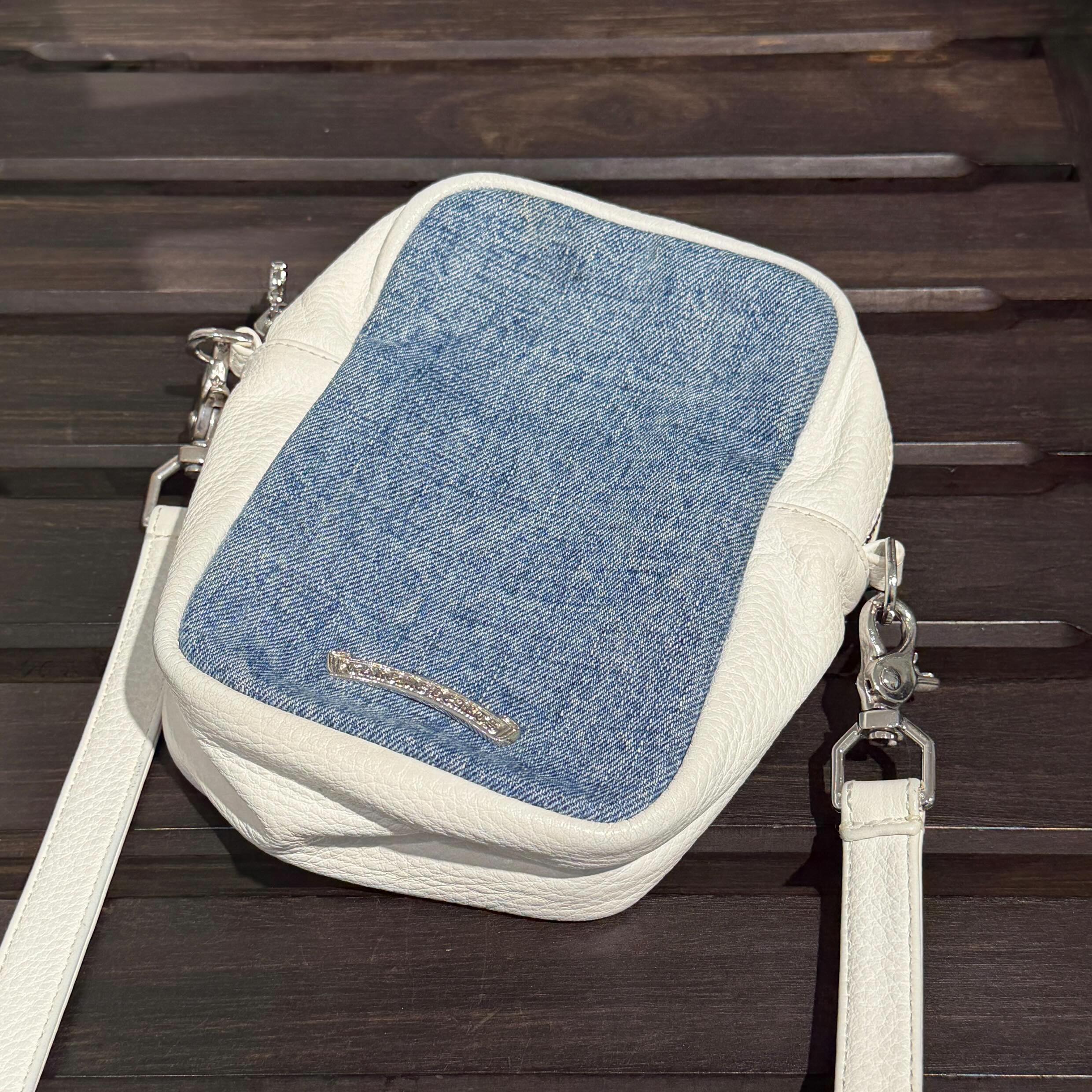 CHROME HEARTS TAKAMINI 3 Cemetery Cross Patch Denim Shoulder Bag クロムハーツ タカミニ 3セメタリークロスパッチ デニム ショルダーバッグ
