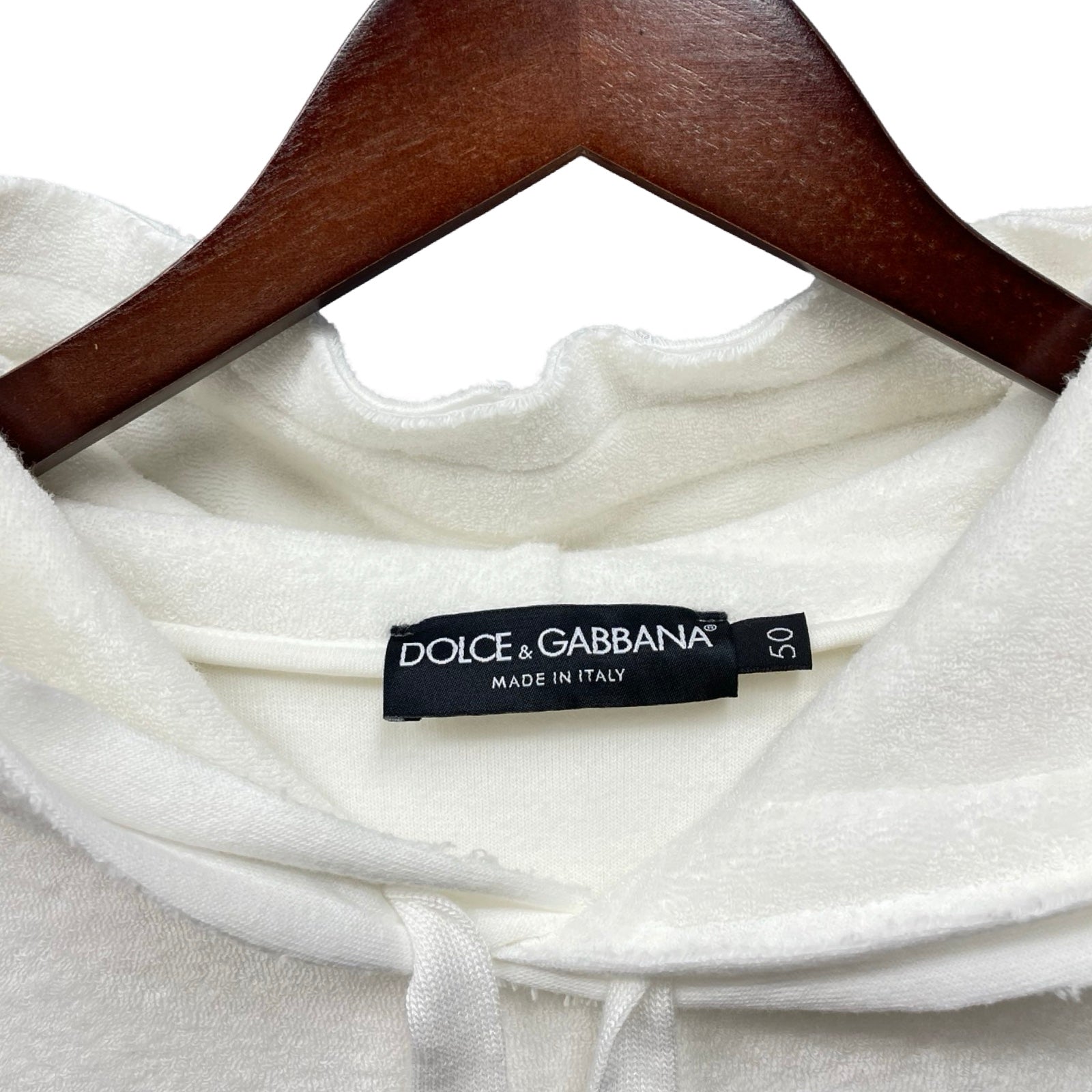 DOLCE＆GABBANA Jersey Terry Hoodie With Logo G9AGQT HU7OA Size 50