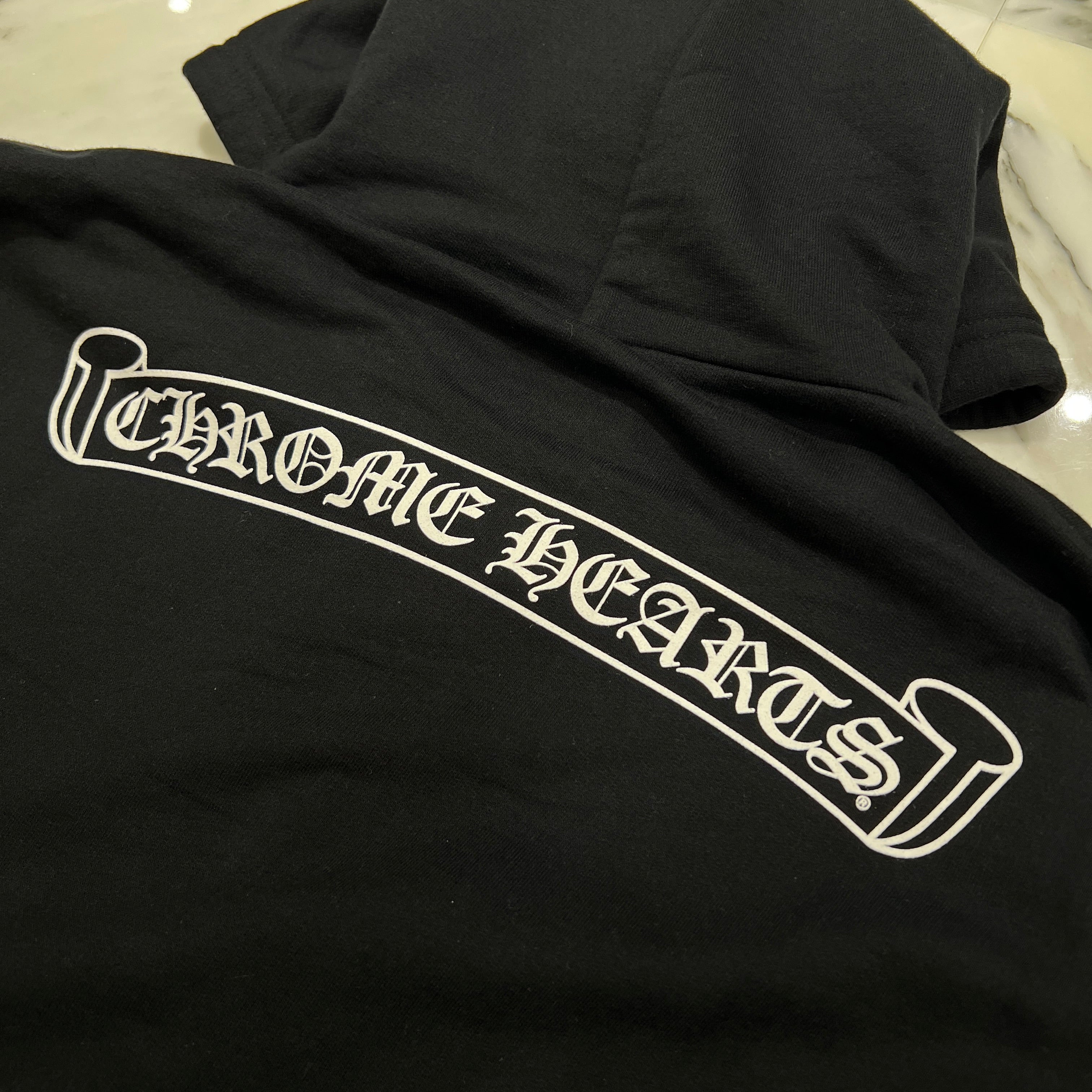 CHROME HEARTS Back Scroll Label Logo Zip Up Hoodie Size XL クロムハーツ バックスクロールラベルロゴジップアップフーディ サイズXL
