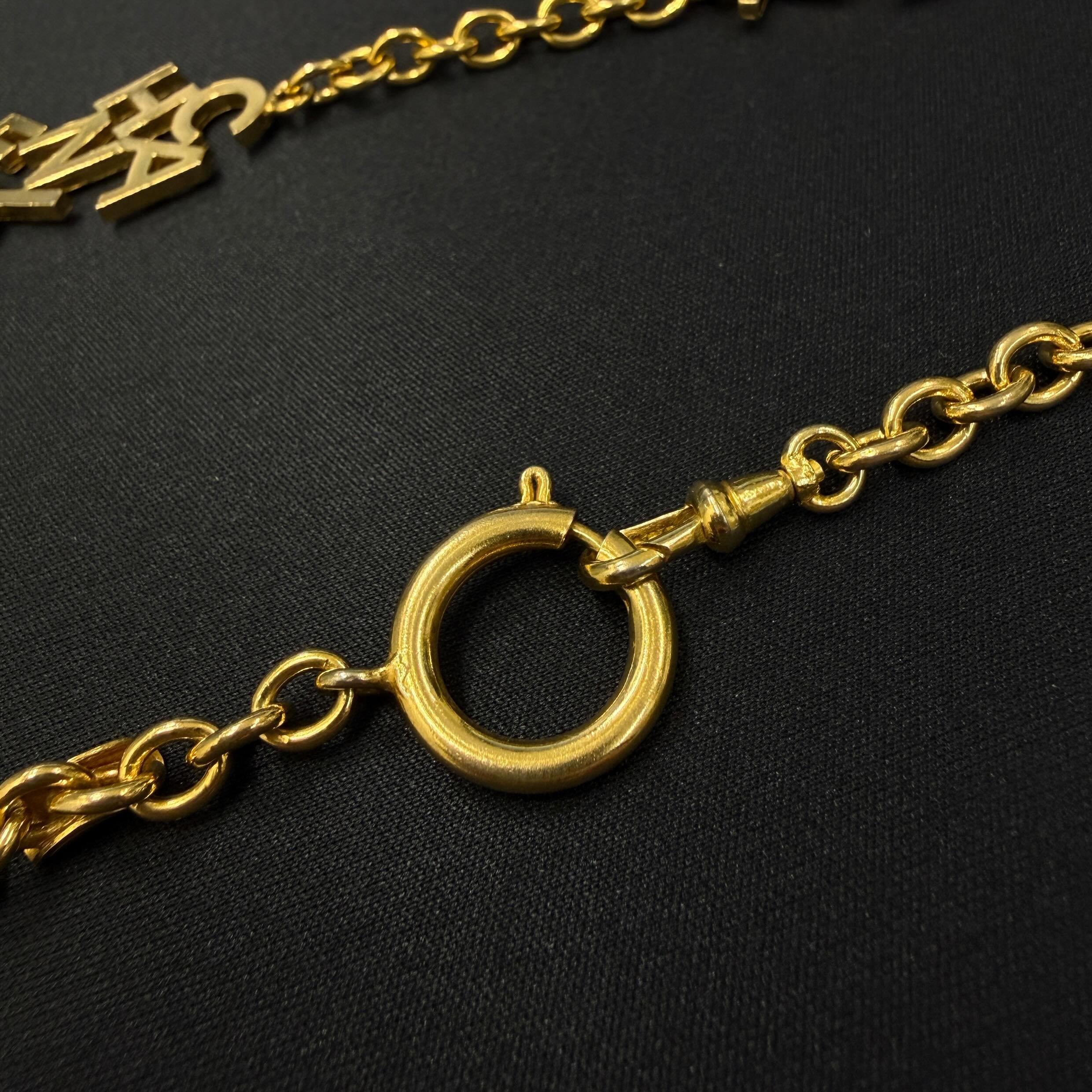 CHANEL Alphabet Logo Charm Long Necklace シャネル アルファベット ロゴ チャーム ロングネックレス