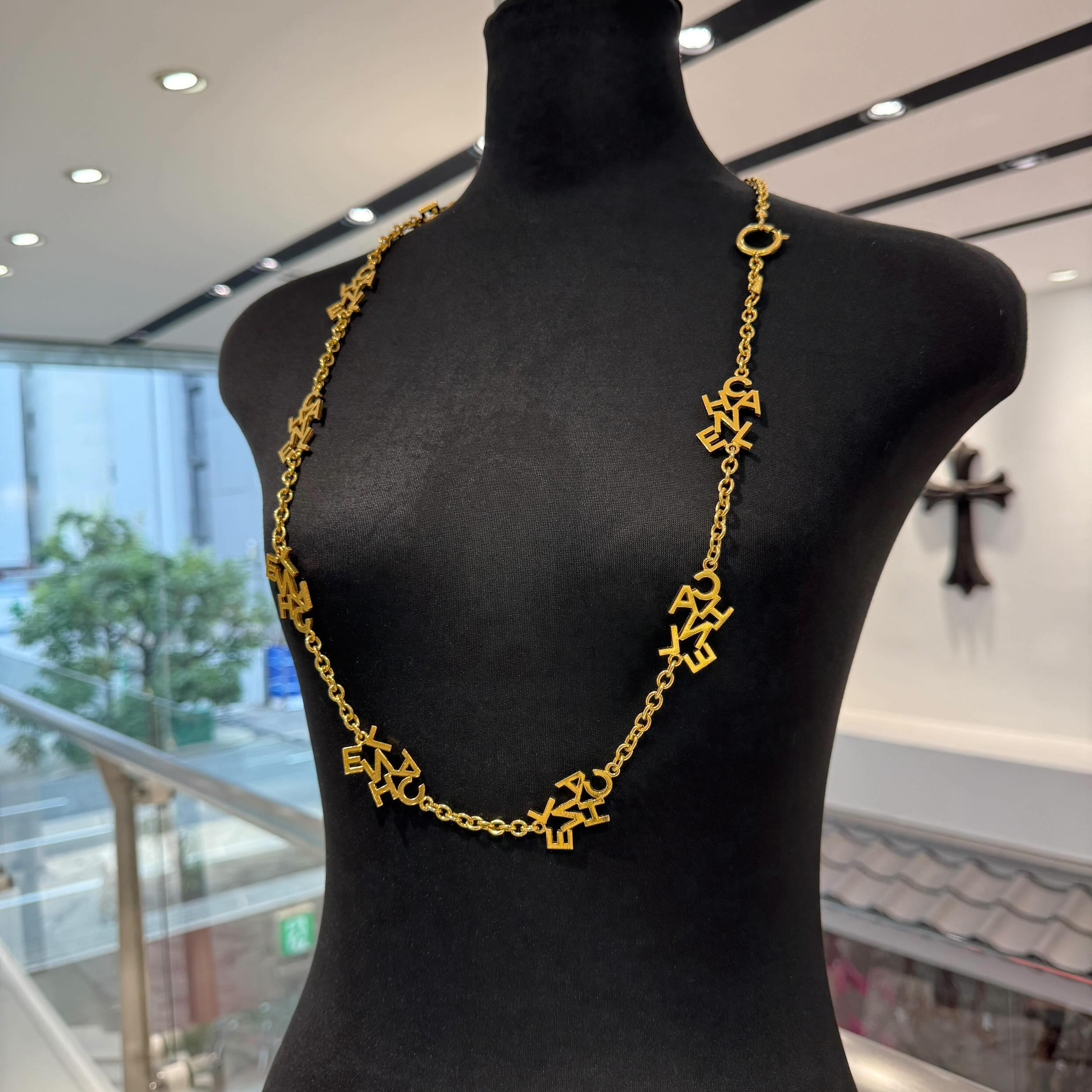 CHANEL Alphabet Logo Charm Long Necklace シャネル アルファベット ロゴ チャーム ロングネックレス