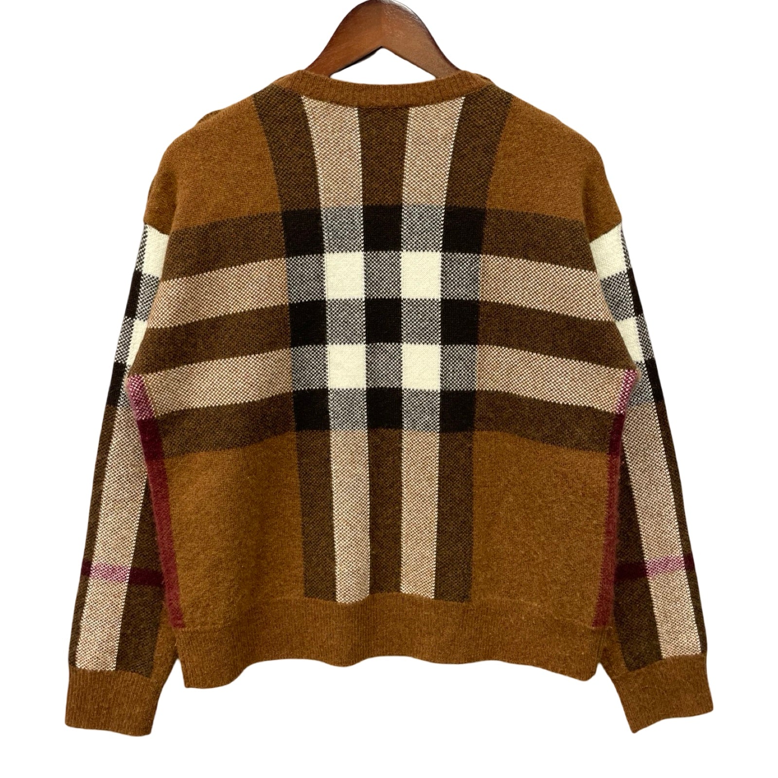 BURBERRY Checked Wool Cashmere Sweater 8048444 Size S – MEMENTOS