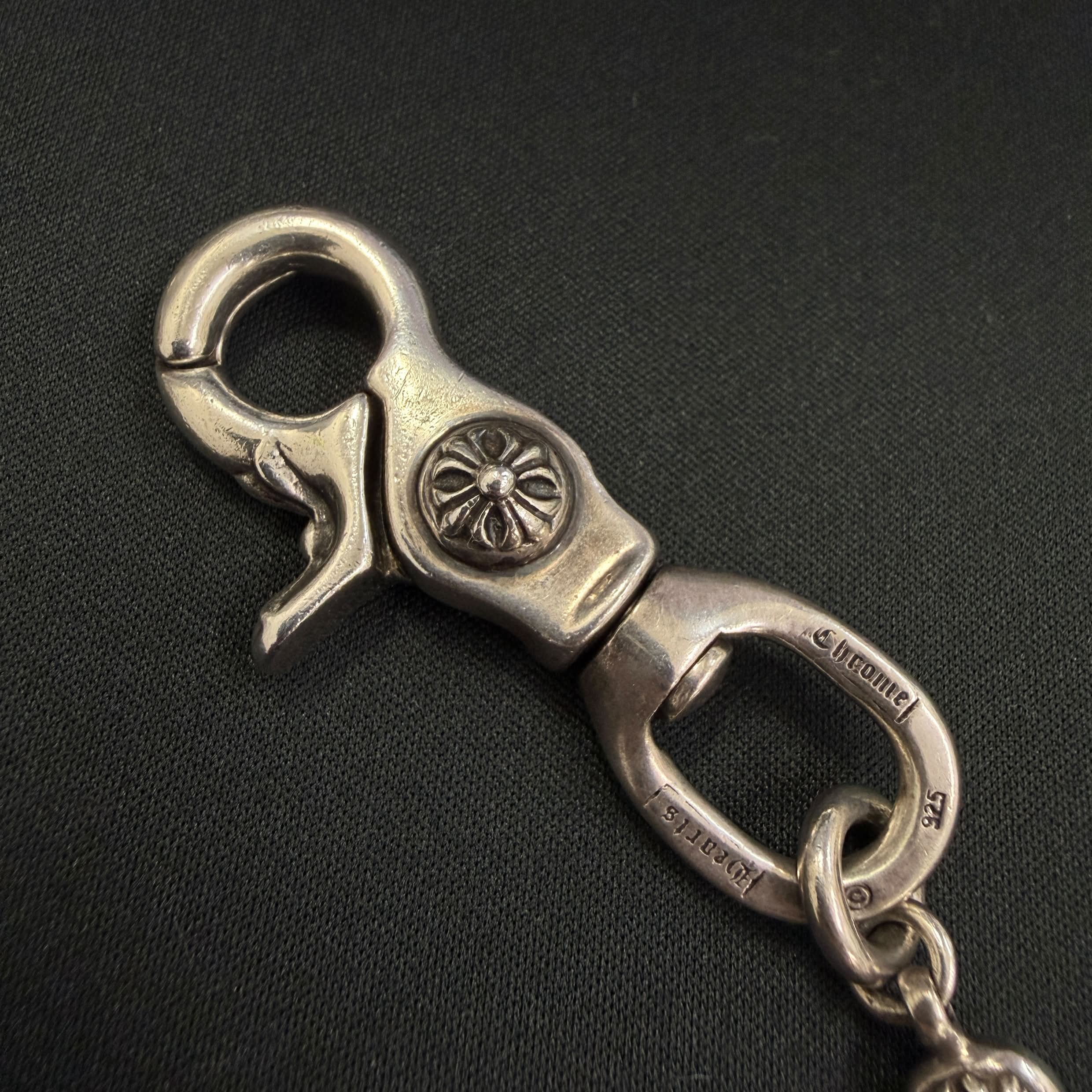 CHROME HEARTS 2CLIP Cross Ball Wallet Chain Short クロムハーツ 2クリップ クロスボール ウォレットチェーン ショート