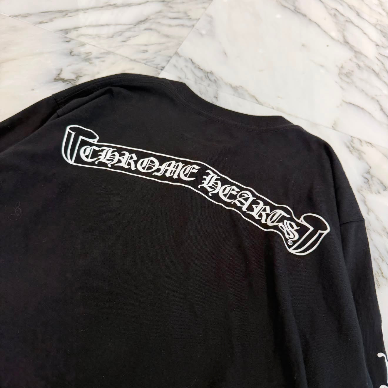 CHROME HEARTS Back Scroll Label Logo Long Sleeve Tee Size M クロムハーツ バックスクロールラベルロゴ ロングスリーブTシャツ サイズM