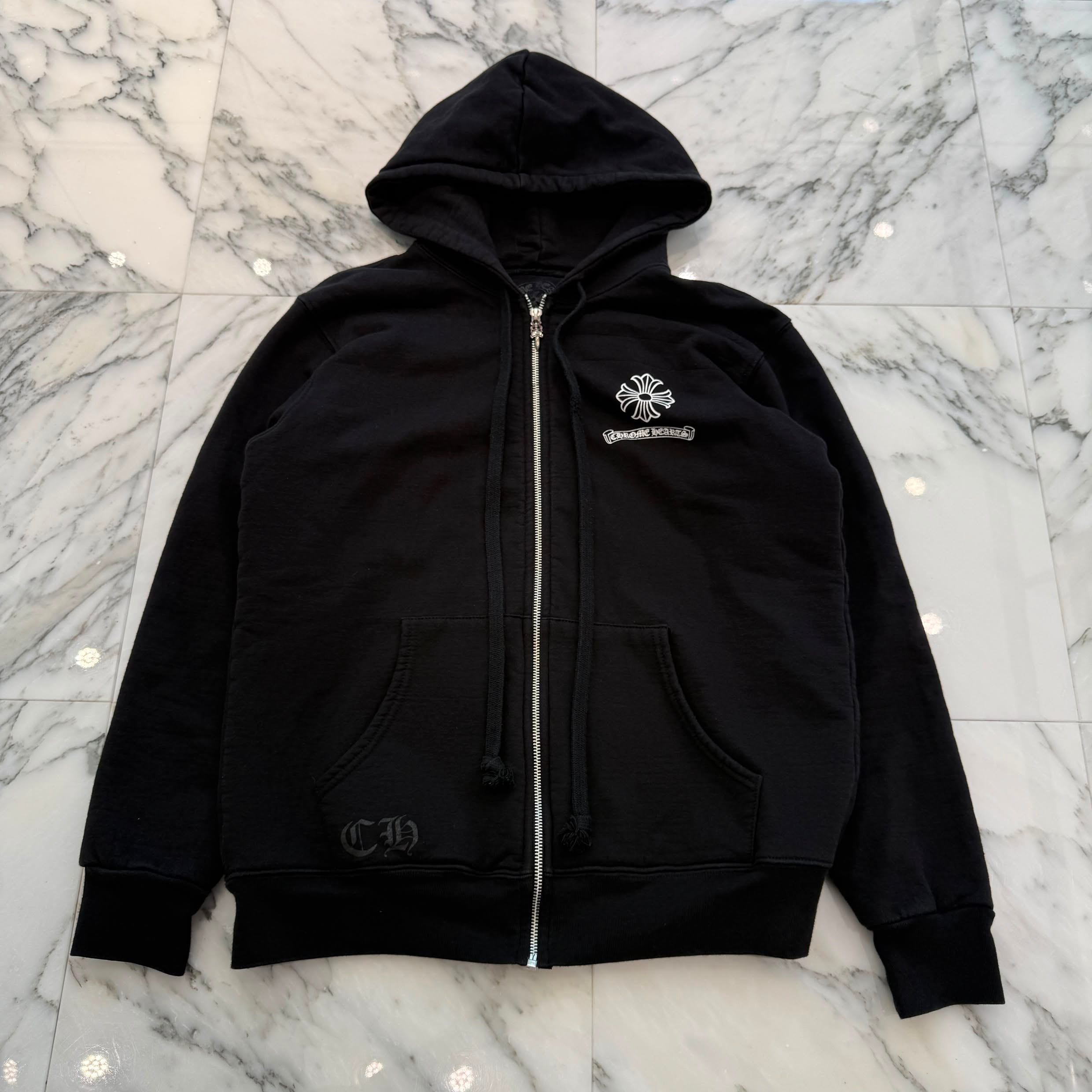 CHROME HEARTS Vine Dagger Back Arch USA Zip Up Hoodie Size L クロムハーツ ヴァインダガー バックアーチ USA ジップアップ フーディ サイズL