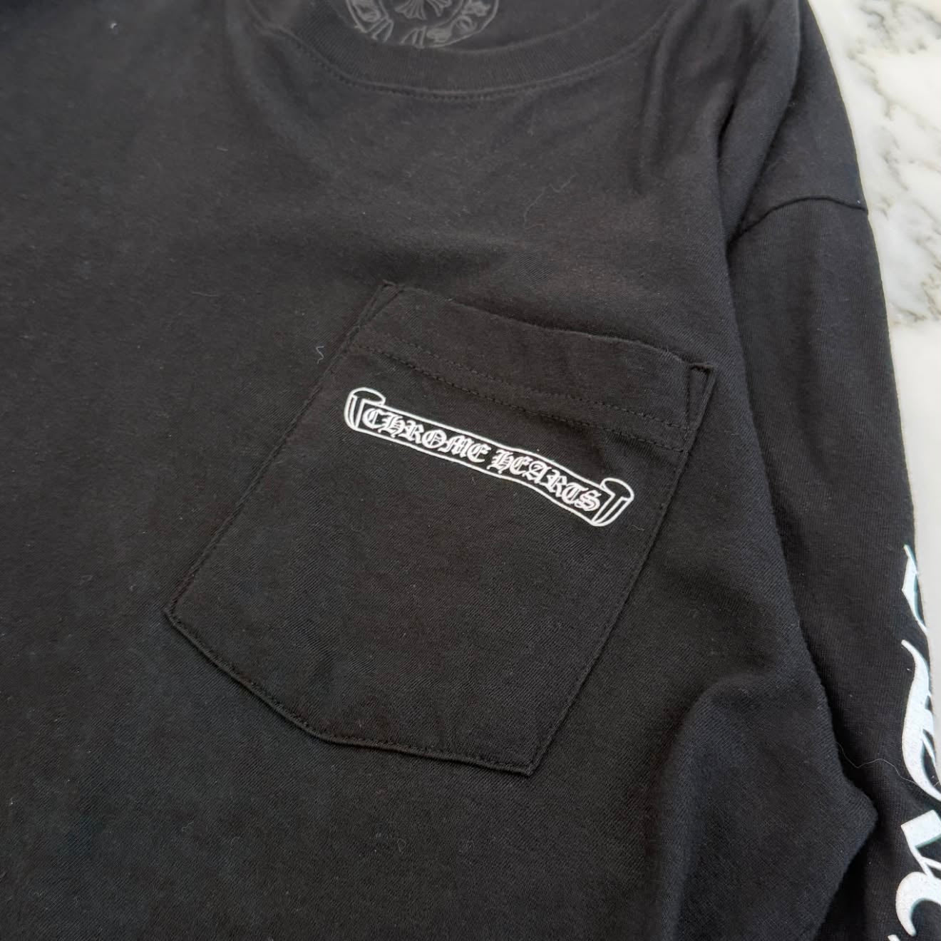 CHROME HEARTS Back Scroll Label Logo Long Sleeve Tee Size M クロムハーツ バックスクロールラベルロゴ ロングスリーブTシャツ サイズM