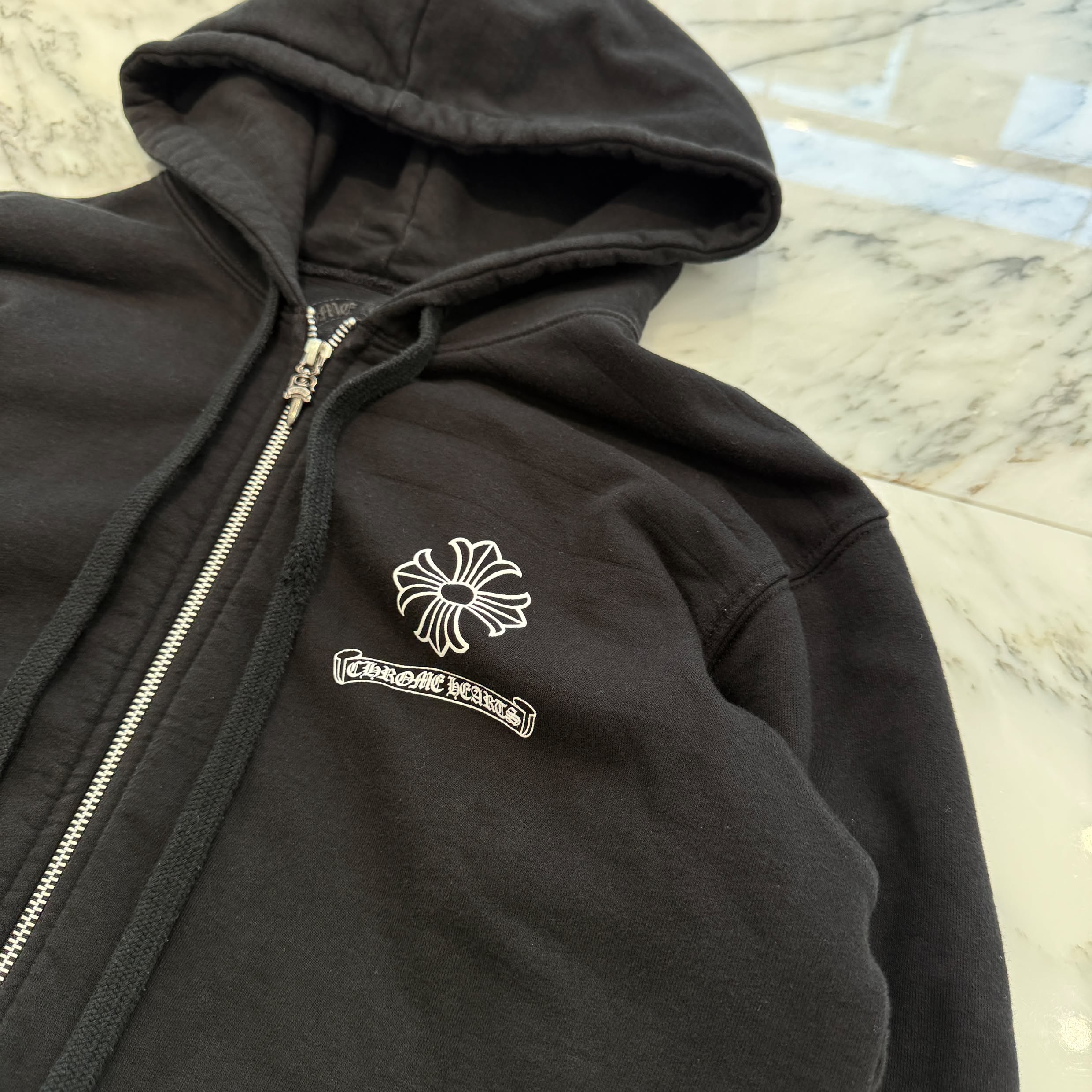 CHROME HEARTS Vine Dagger Back Arch USA Zip Up Hoodie Size L クロムハーツ ヴァインダガー バックアーチ USA ジップアップ フーディ サイズL