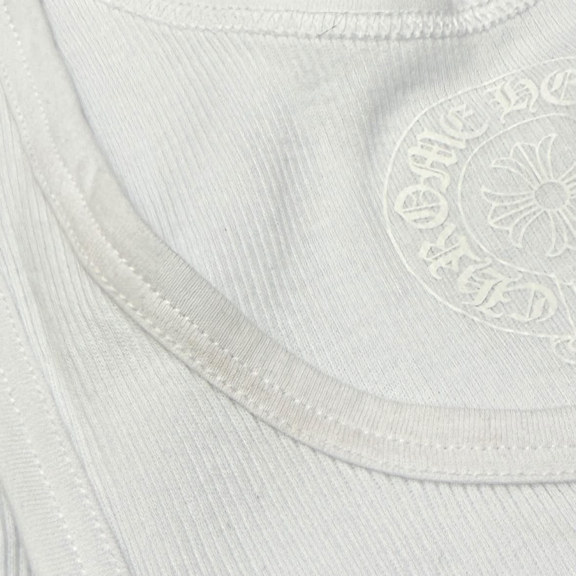 CHROME HEARTS Beads Embroidery CH Cross Tank Top Size XSM/SML クロムハーツ ビーズ刺繍 CHクロス タンクトップ サイズXSM/SML