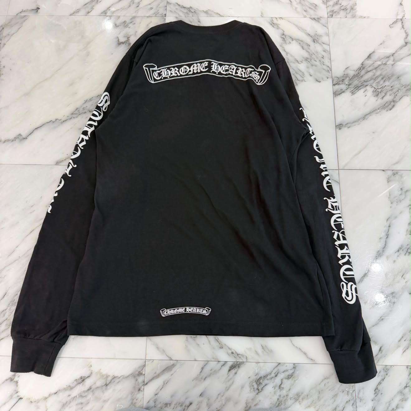 CHROME HEARTS Back Scroll Label Logo Long Sleeve Tee Size M クロムハーツ バックスクロールラベルロゴ ロングスリーブTシャツ サイズM
