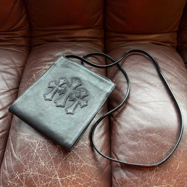 CHROME HEARTS Square Pocket 3 Cemetery Cross Leather Patch 