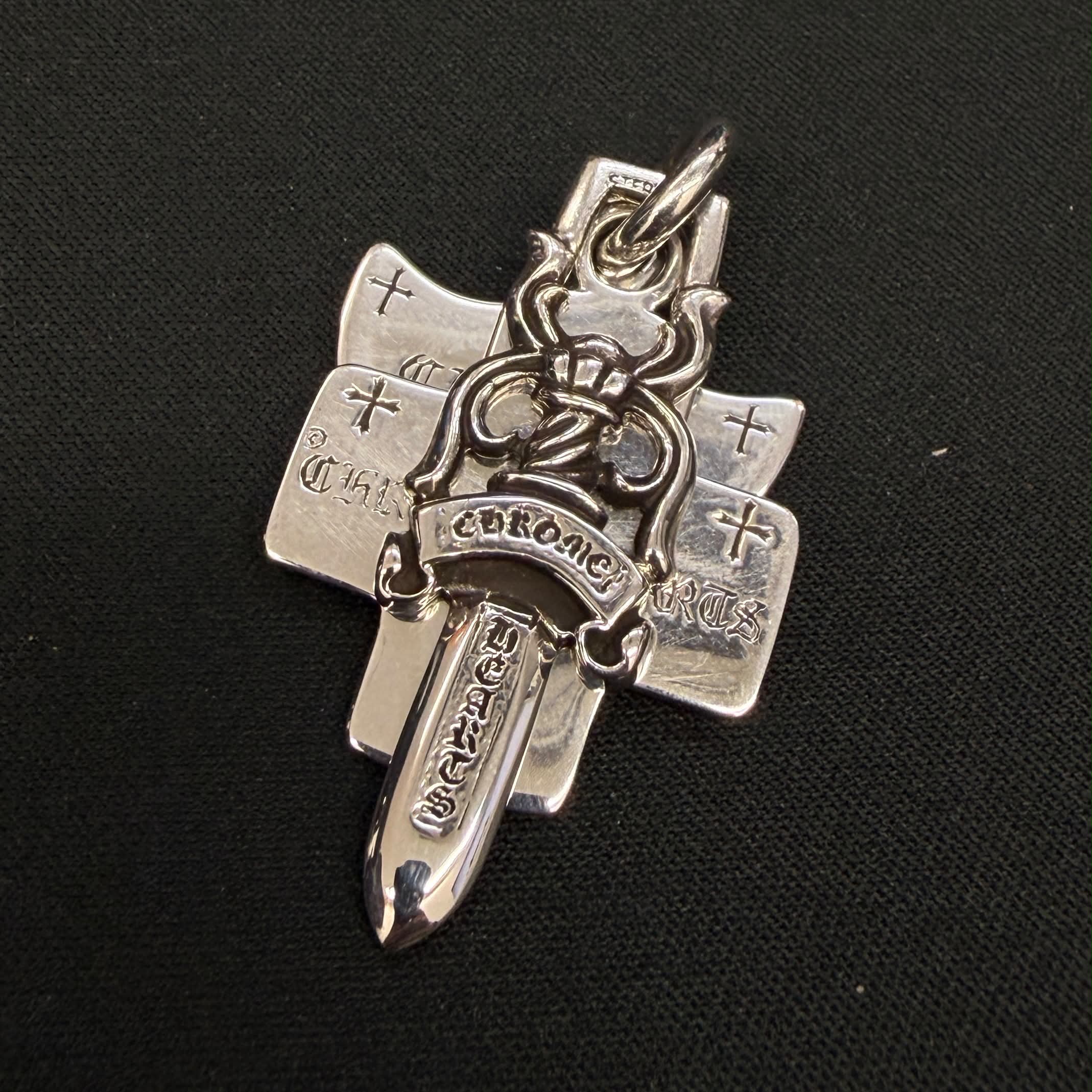 CHROME HEARTS 3 TRINKETS Charm Pendant Top ＆ Ball chain クロムハーツ 3 トリンケッツ チャーム ペンダントトップ＆ボールチェーン