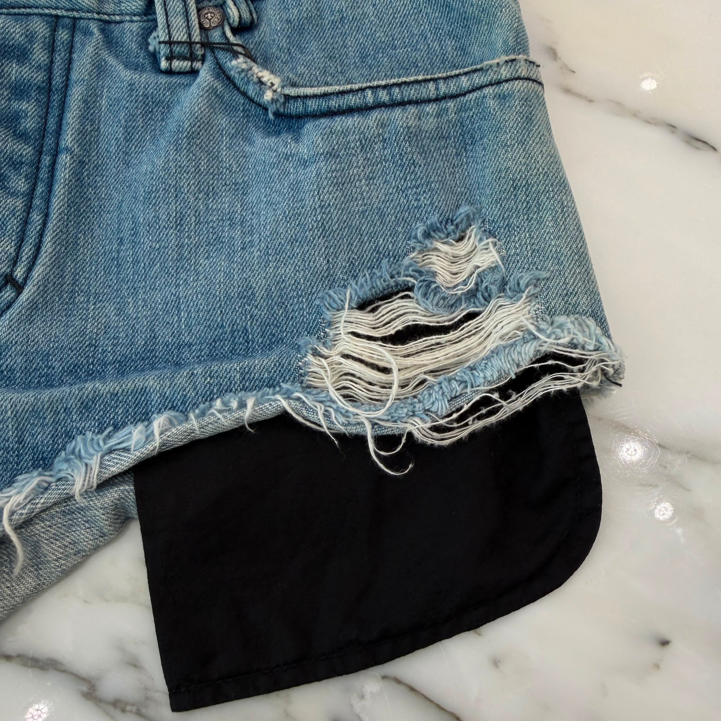 CHROME HEARTS Pocket-Lined Denim Short Pants Size 25 クロムハーツ ポケットライニング デニムショートパンツ サイズ25