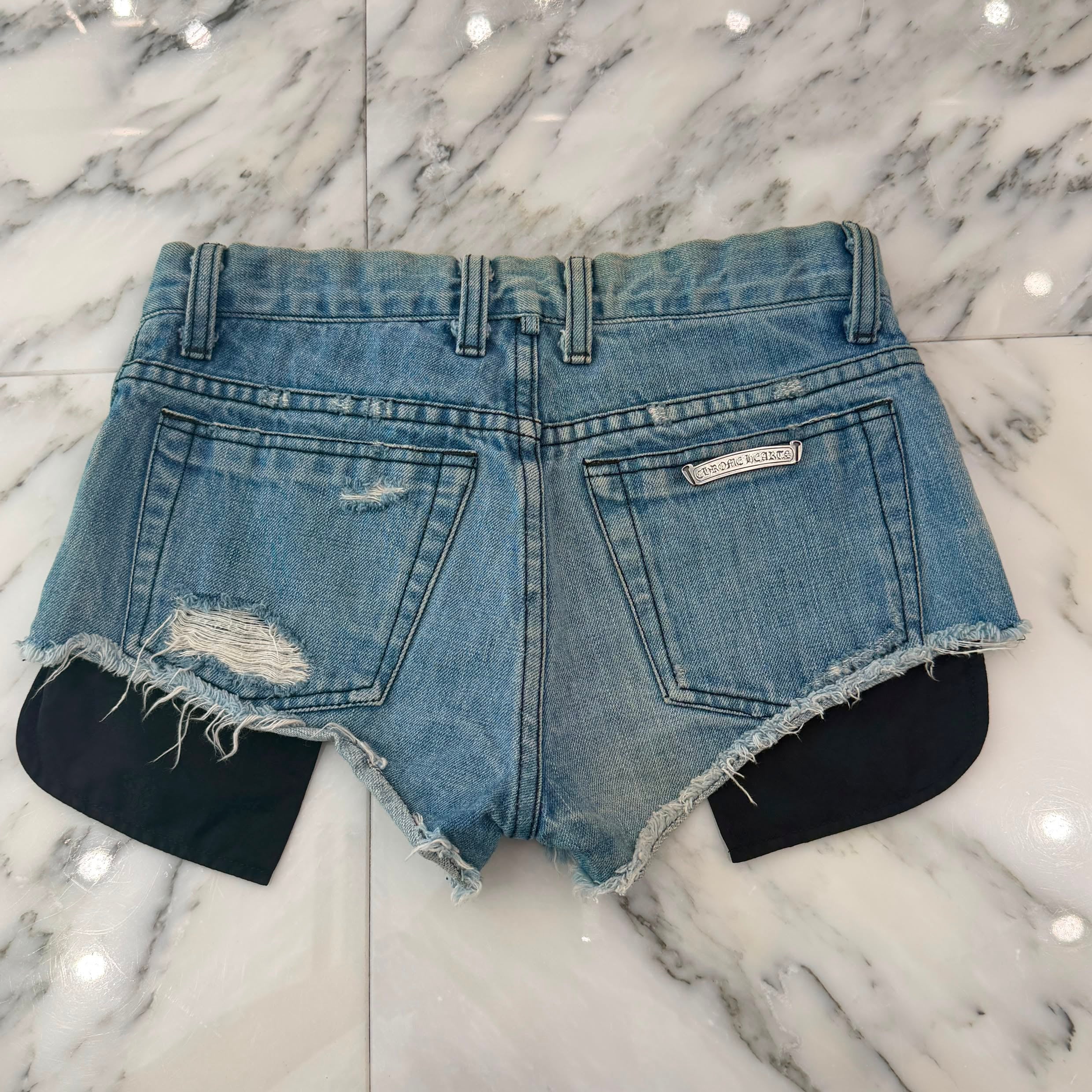 CHROME HEARTS Pocket-Lined Denim Short Pants Size 25 クロムハーツ ポケットライニング デニムショートパンツ サイズ25