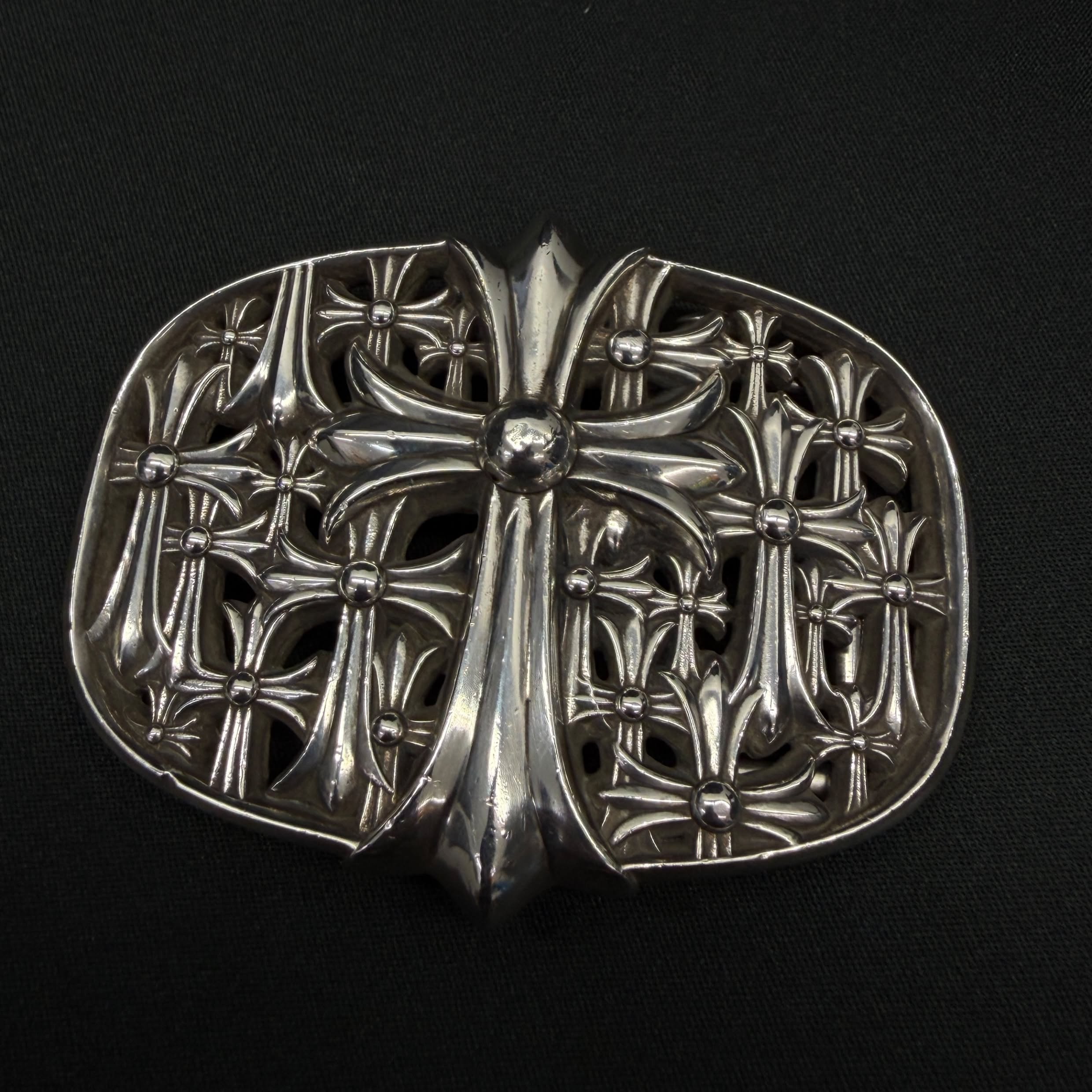 CHROME HEARTS 1.5 Cemetery Cross Silver Buckle クロムハーツ 1.5