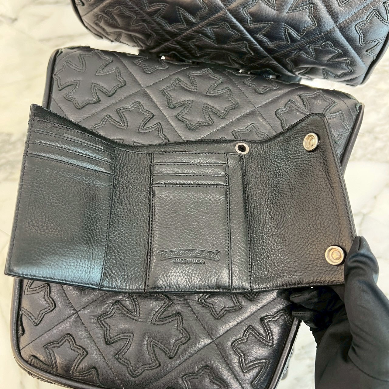 CHROME HEARTS Wave Mini Cross Ball Wallet クロムハーツ ウェーブ ミニ クロスボール ウォレット