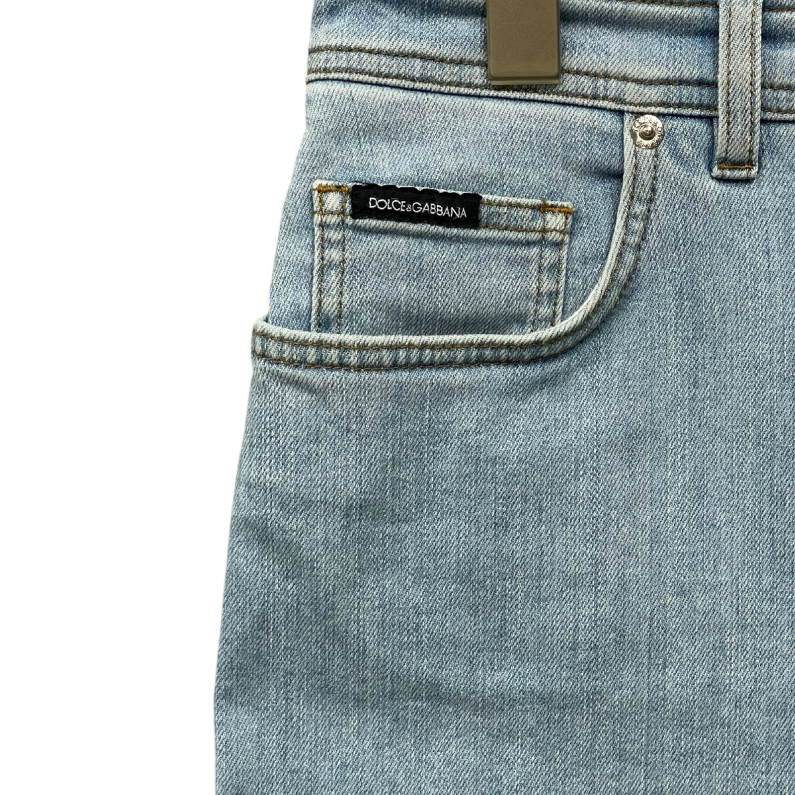 DOLCE＆GABBANA Emblem Denim Skirt F4BR7D G899A Size 40