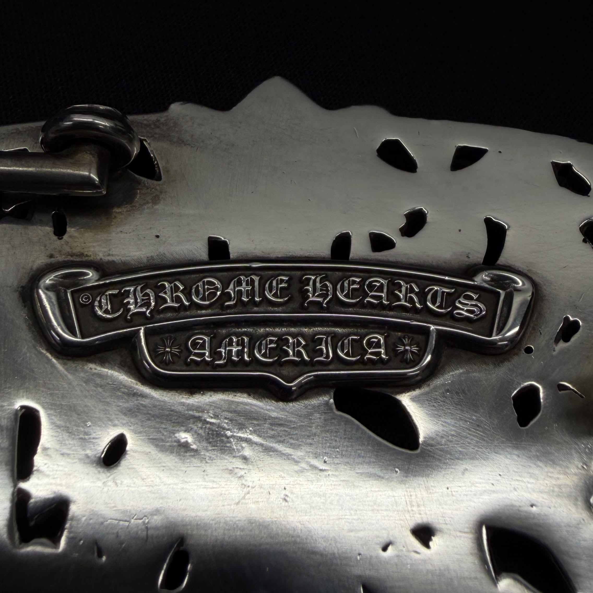 CHROME HEARTS 1.5 Cemetery Cross Silver Buckle クロムハーツ 1.5 セメタリークロス シルバー バックル