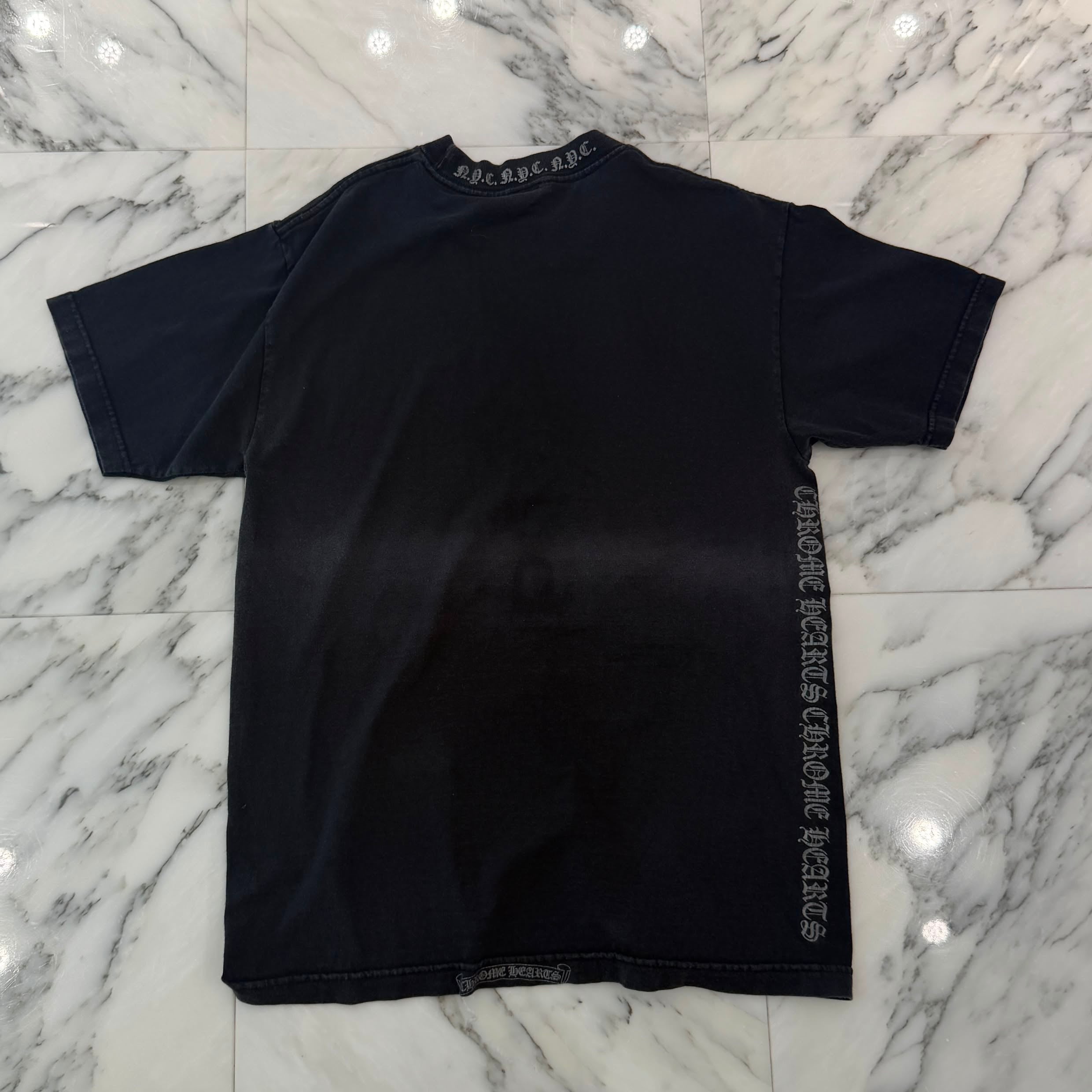 CHROME HEARTS NYC Neck Logo Side Print Tee Size M クロムハーツ NYCネックロゴ サイドプリント  Tシャツ サイズM