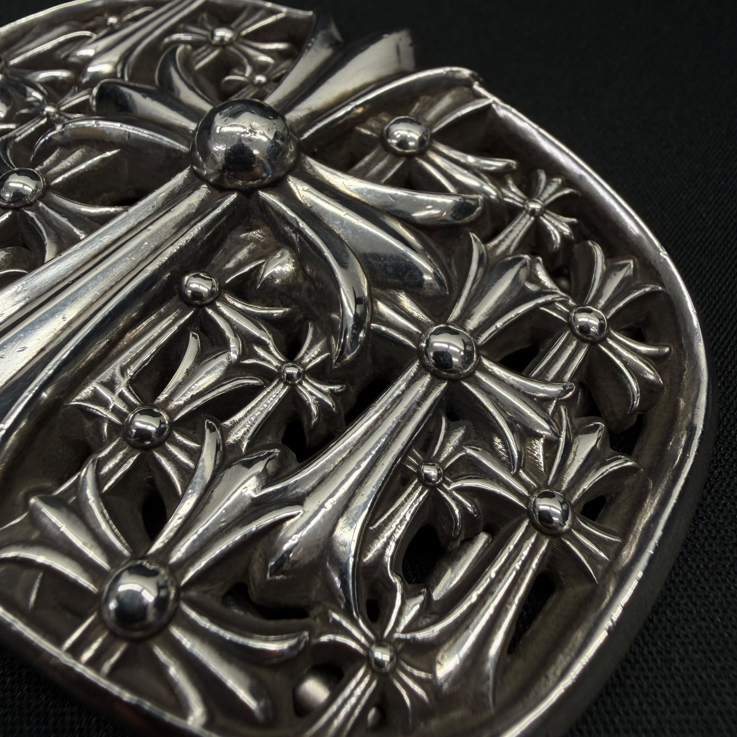 CHROME HEARTS 1.5 Cemetery Cross Silver Buckle クロムハーツ 1.5 セメタリークロス シルバー バックル