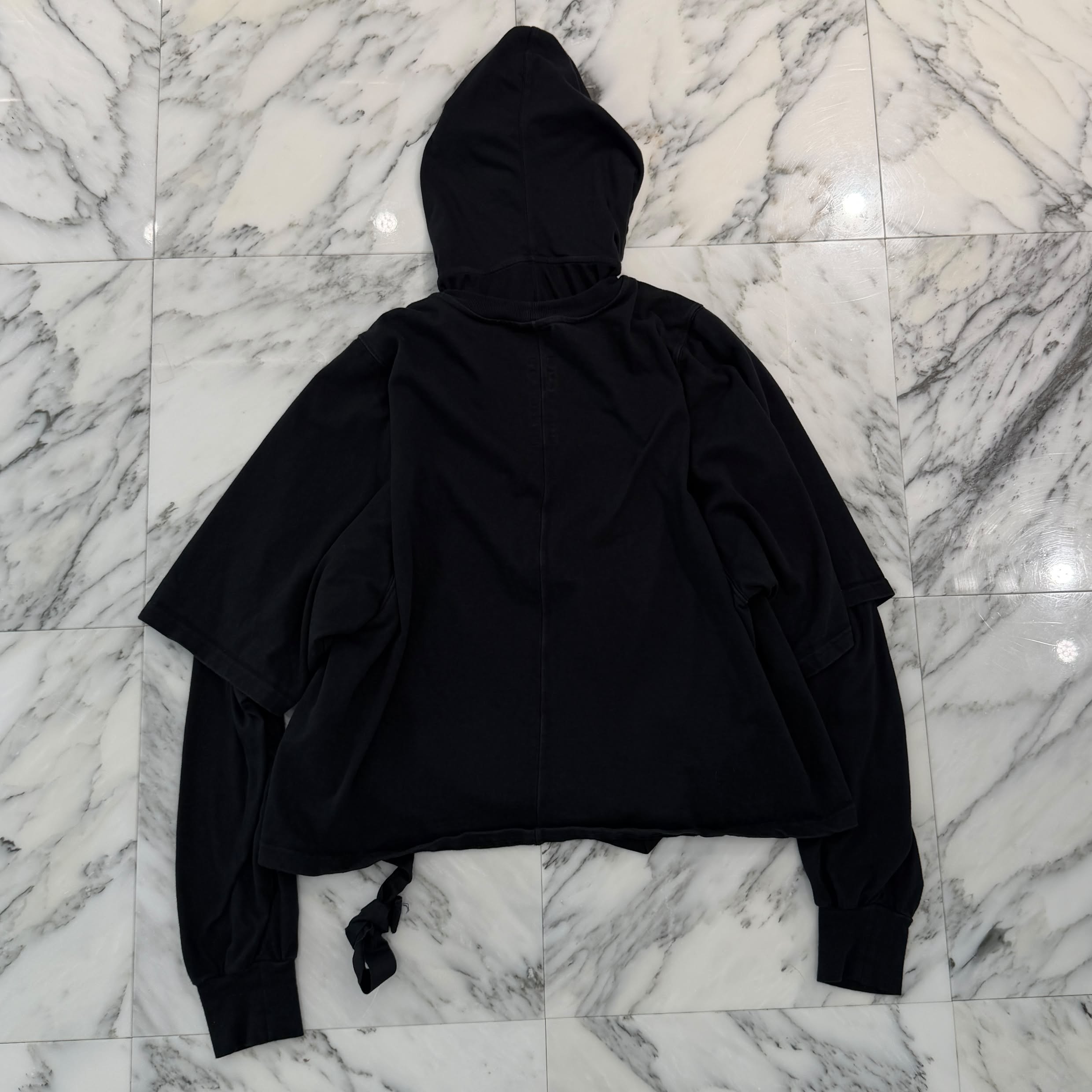 Rick Owens DRKSHDW 2023SS Docking Layered Pullover Hoodie DU01C6281-RIGRN Size S リックオウエンス ダークシャドウ ドッキング レイヤード プルオーバー フーディ サイズS