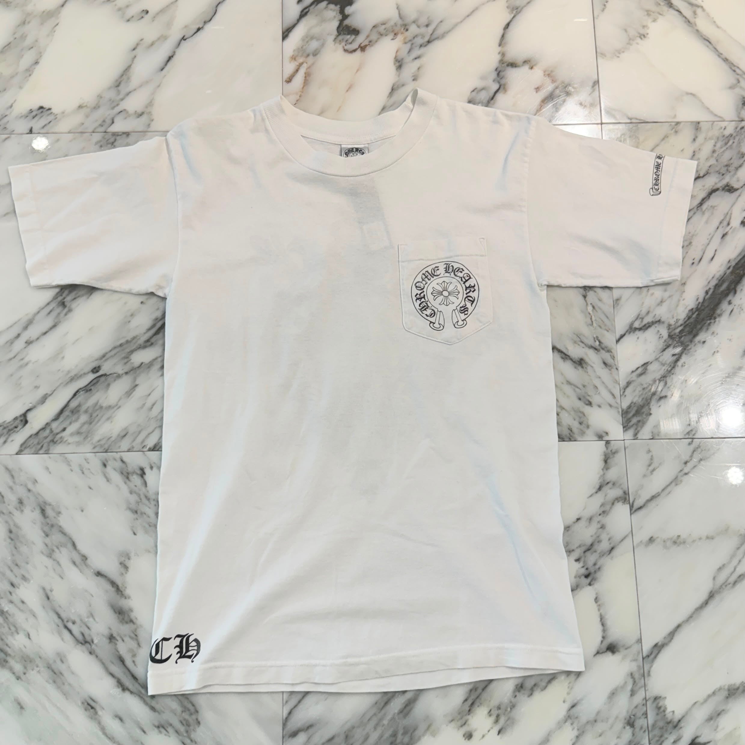 CHROME HEARTS Horseshoe on Floral Cross Snowflake Print Tee Size M クロムハーツ ホースシュー オン フローラルクロス スノーフレーク プリント Tシャツ サイズM