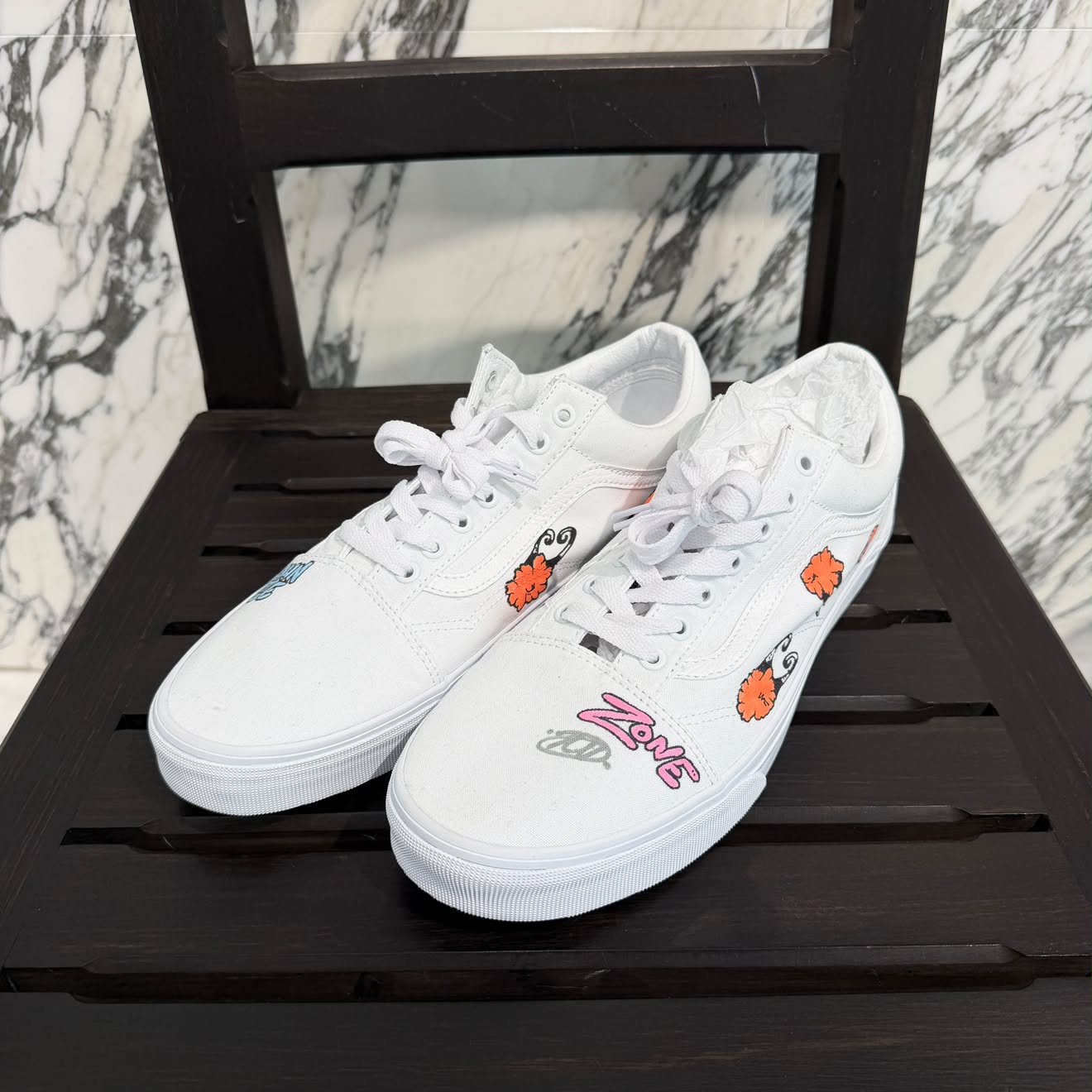 VANS ×  MATTY BOY Old School Hand Painted Custom Low Top Sneakers Size US12 (約30.0cm) バンズ ×マティボーイ オールド スクール ハンドペイントカスタム ローカットスニーカー サイズUS12 (約30.0cm)