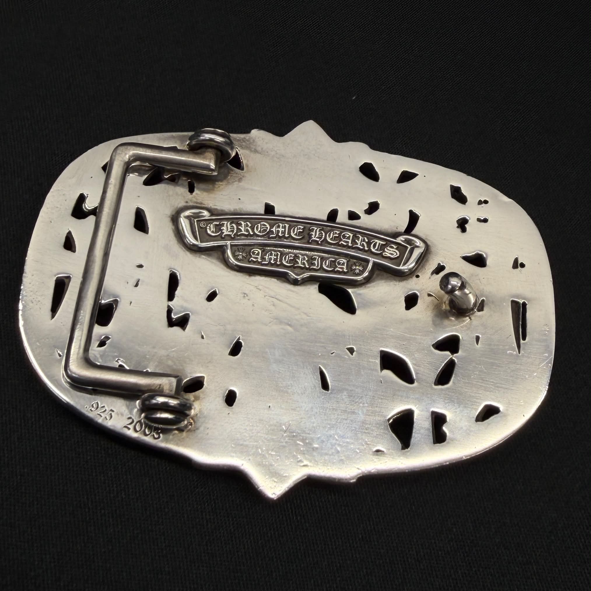 CHROME HEARTS 1.5 Cemetery Cross Silver Buckle クロムハーツ 1.5 セメタリークロス シルバー バックル