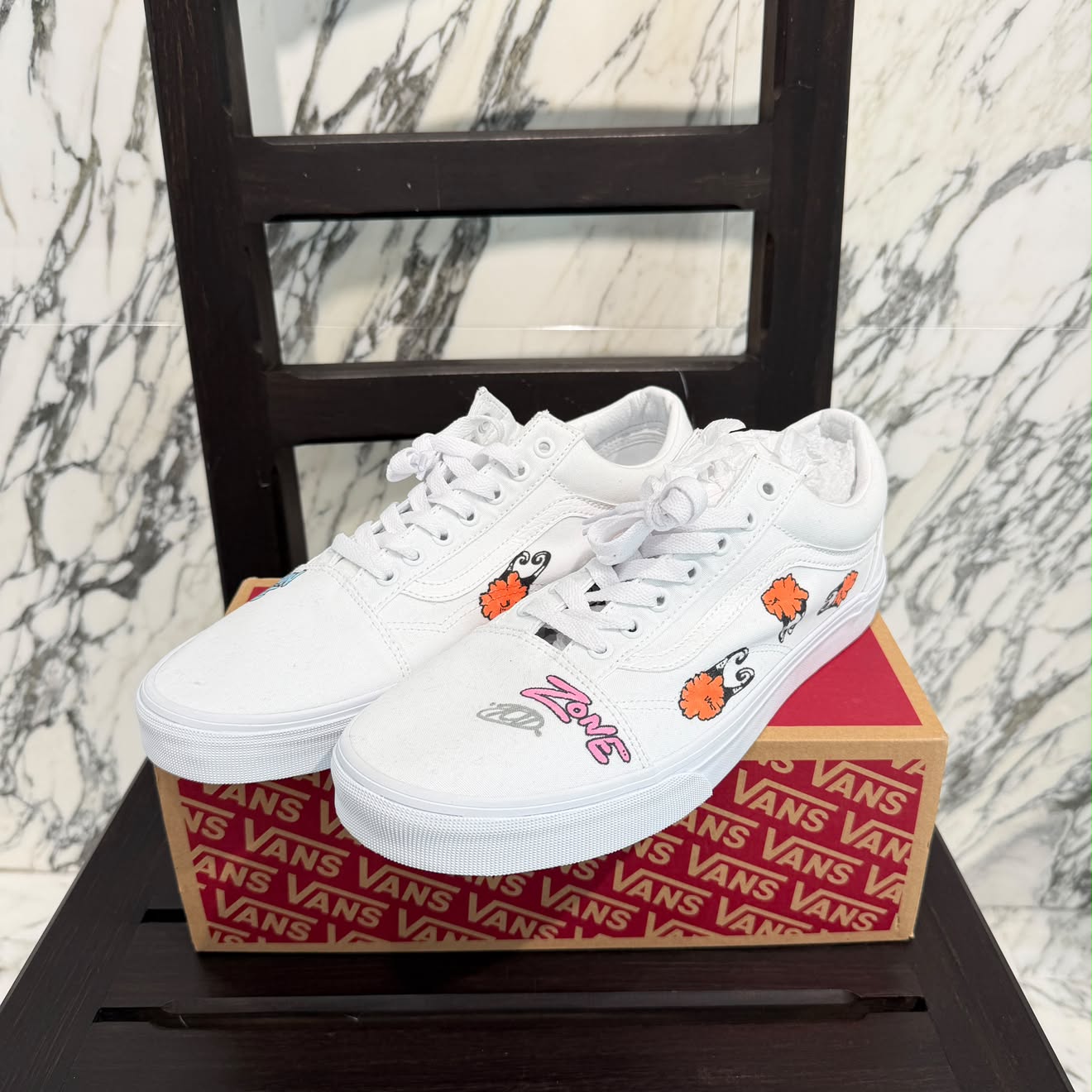 VANS ×  MATTY BOY Old School Hand Painted Custom Low Top Sneakers Size US12 (約30.0cm) バンズ ×マティボーイ オールド スクール ハンドペイントカスタム ローカットスニーカー サイズUS12 (約30.0cm)