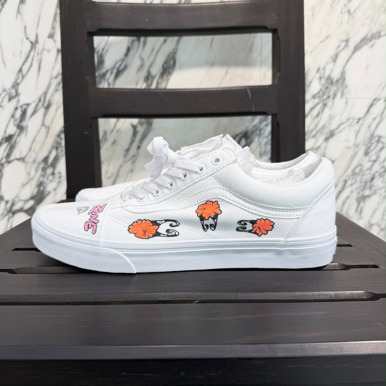 VANS ×  MATTY BOY Old School Hand Painted Custom Low Top Sneakers Size US12 (約30.0cm) バンズ ×マティボーイ オールド スクール ハンドペイントカスタム ローカットスニーカー サイズUS12 (約30.0cm)