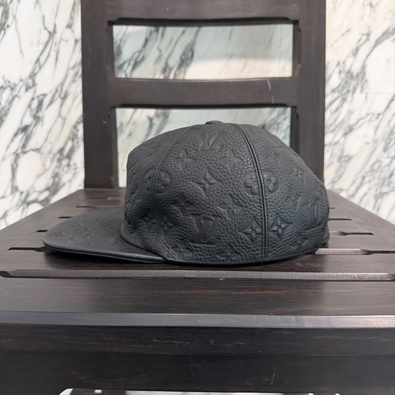 LOUIS VUITTON 2019SS Monogram Quill 1.0 Leather Cap MP2320 Size TU ルイヴィトン キャスケット・モノグラム クイル 1.0 レザーキャップ サイズTU