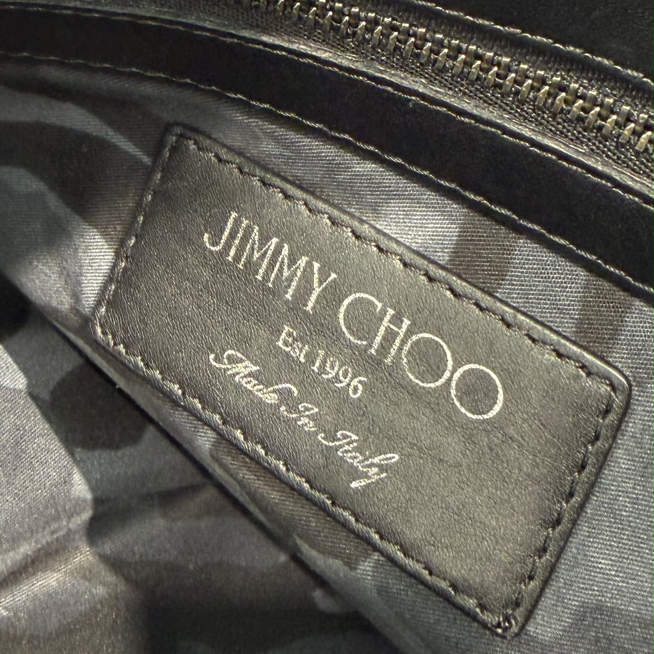 JIMMY CHOO Derek Star Embossed Studded Leather Clutch Bag ジミーチュウ デレク スターエンボス スタッズ レザー クラッチバッグ